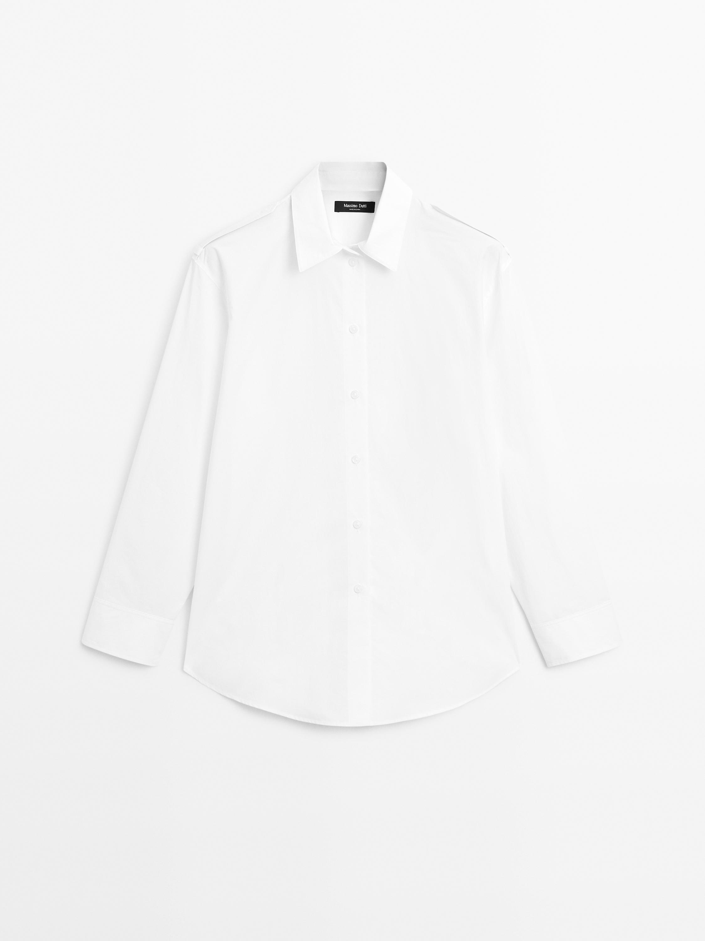 Camisa popelín detalle hombro 100% algodón