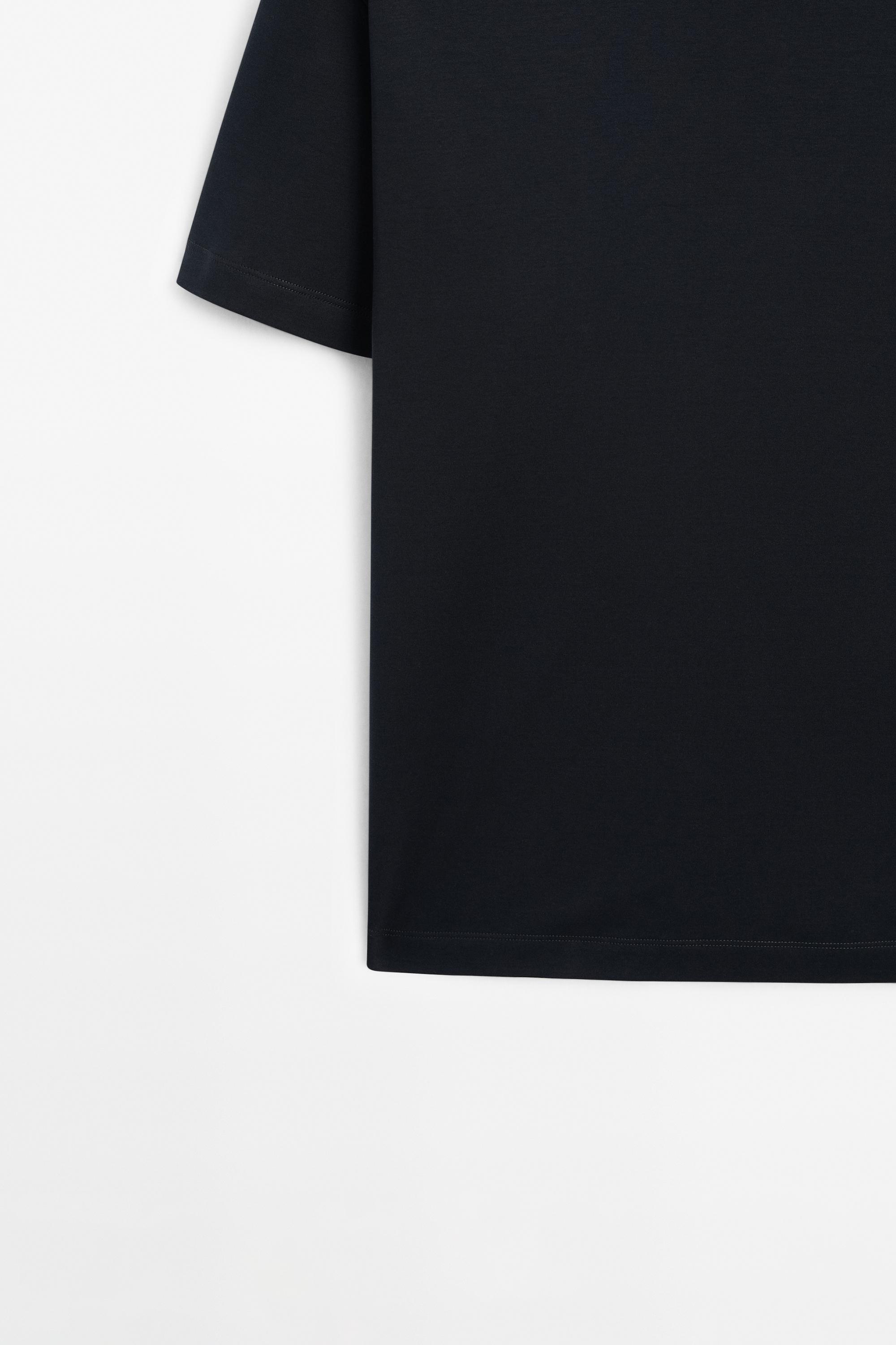 100% cotton short sleeve T-shirt — NAVY BLUE