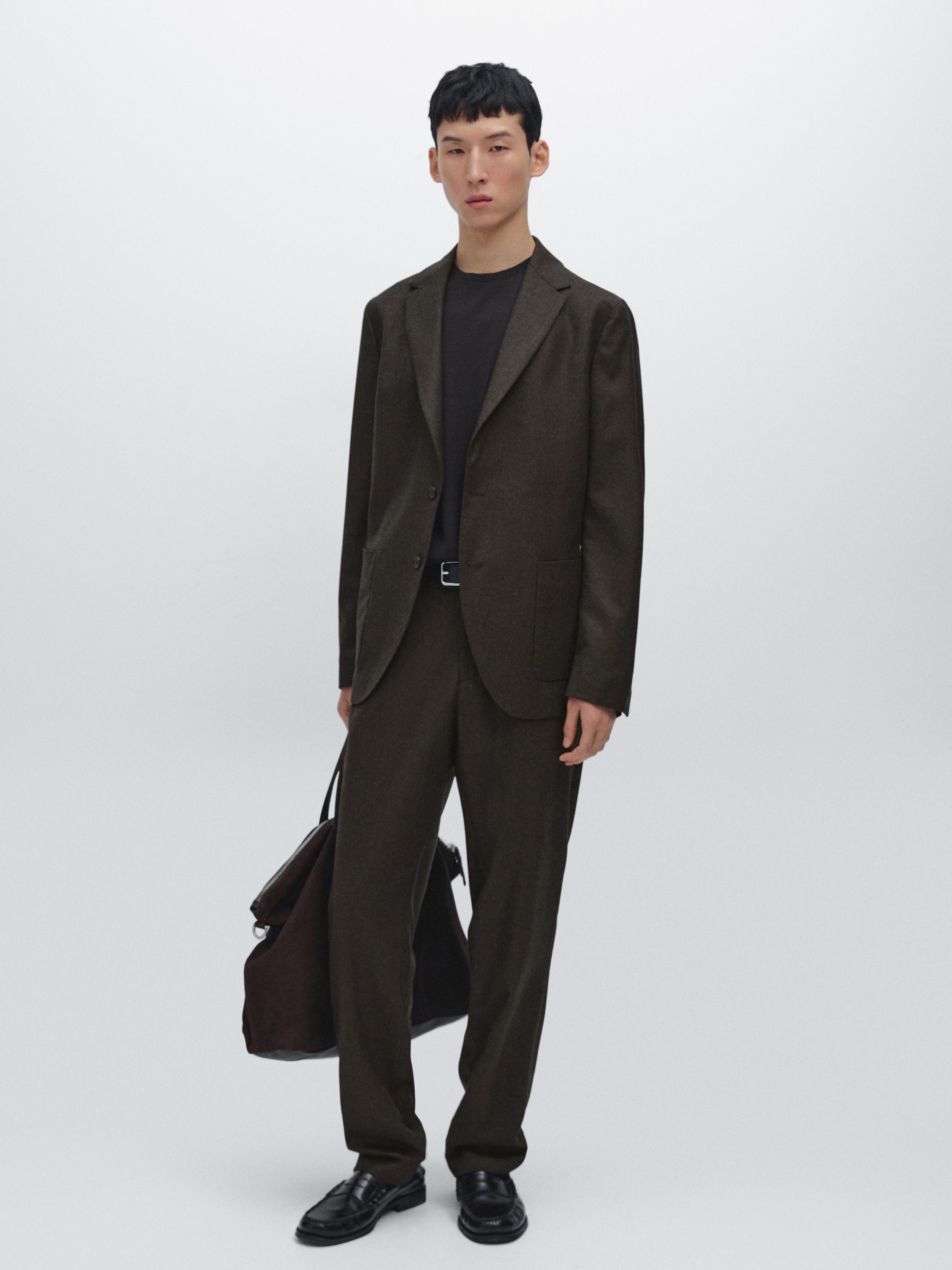 100% wool suit blazer