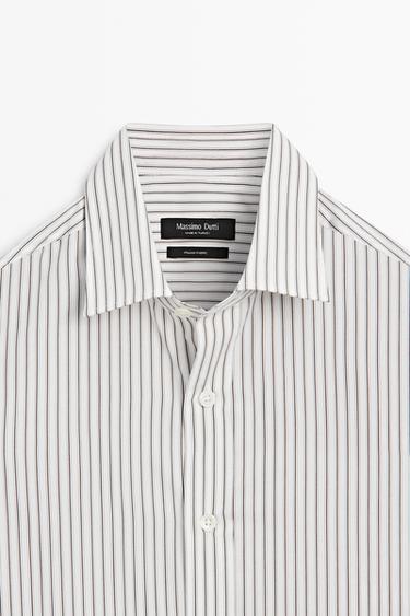 100% Cotton Regular Fit Shirt — BROWN 9