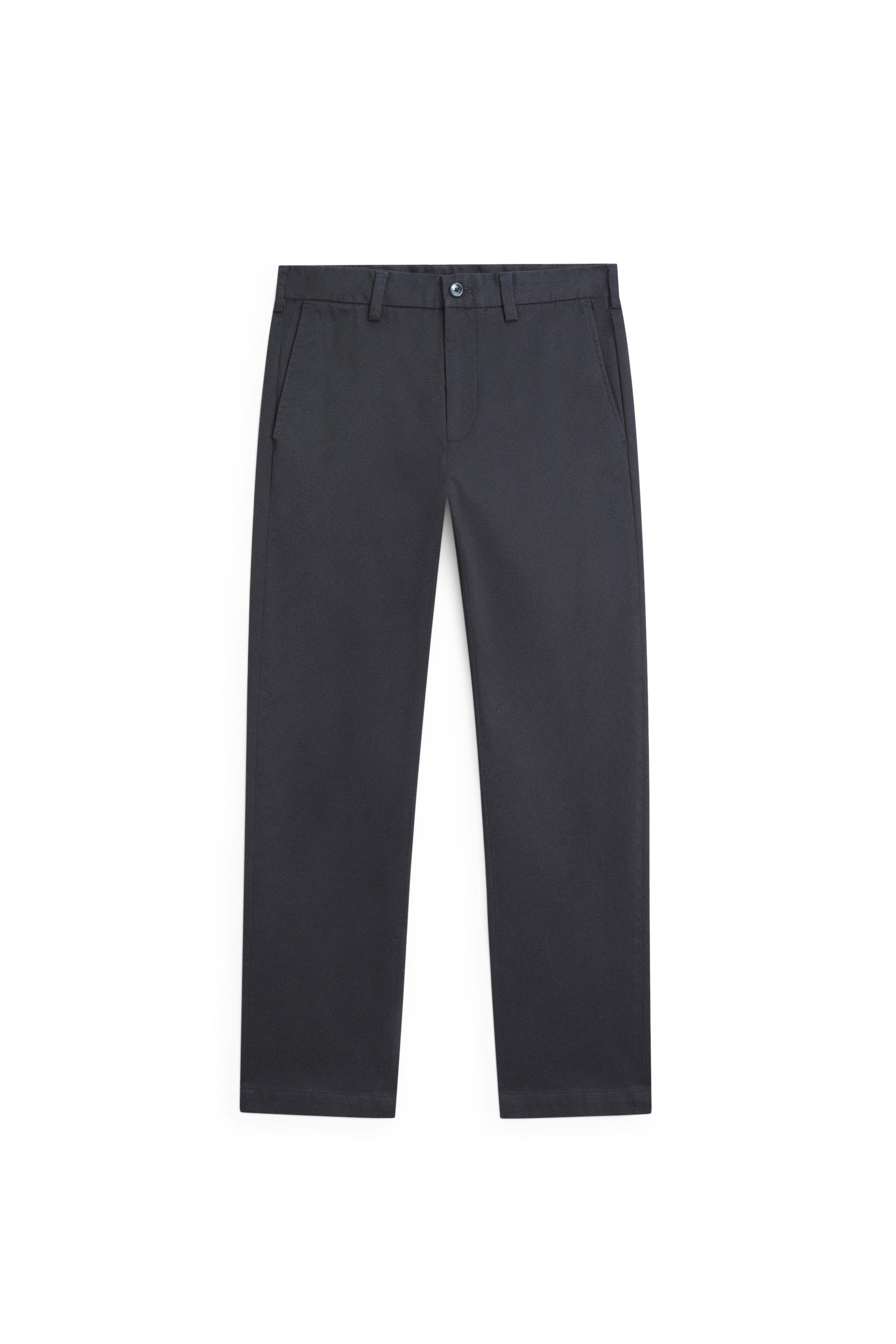 Tapered fit micro textured trousers — NAVY BLUE