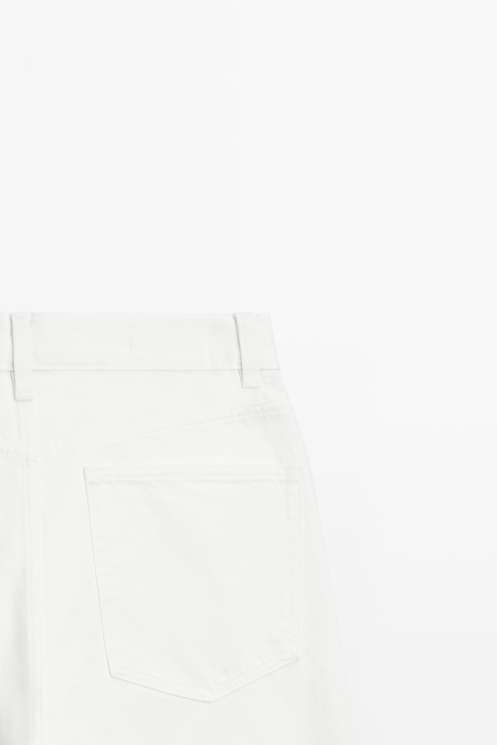 Mid-rise cropped wide-leg jeans — Off white