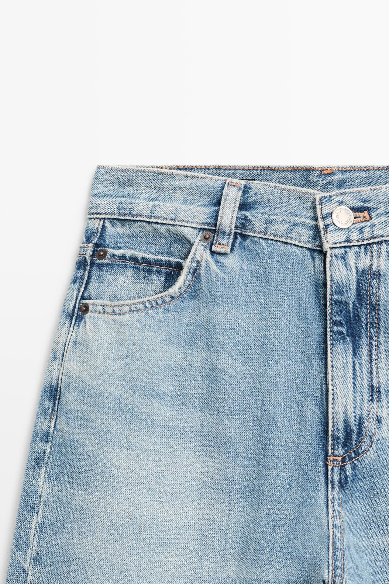 High-waist palazzo jeans — Light Blue