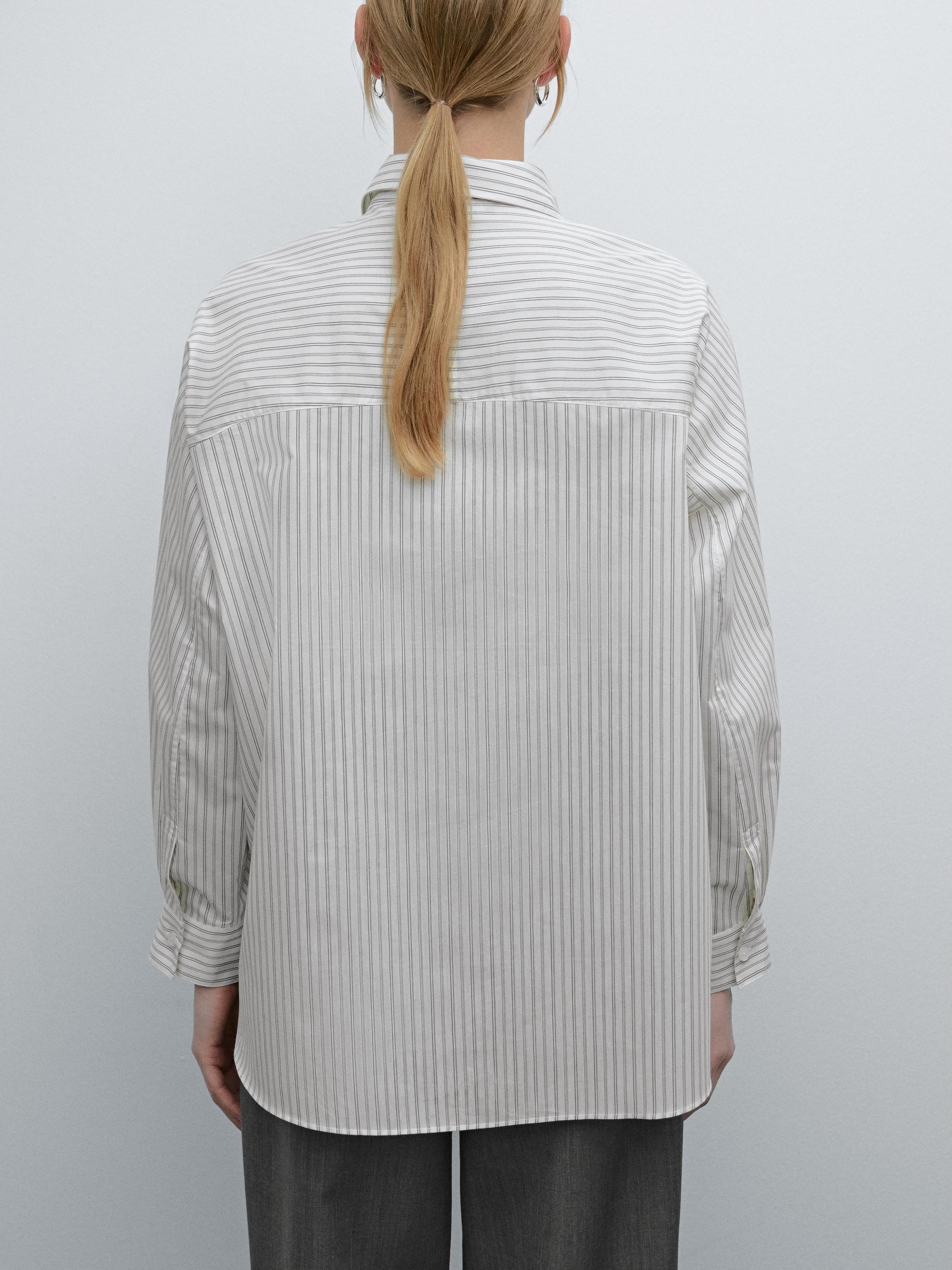 Striped shirt with chest detailing