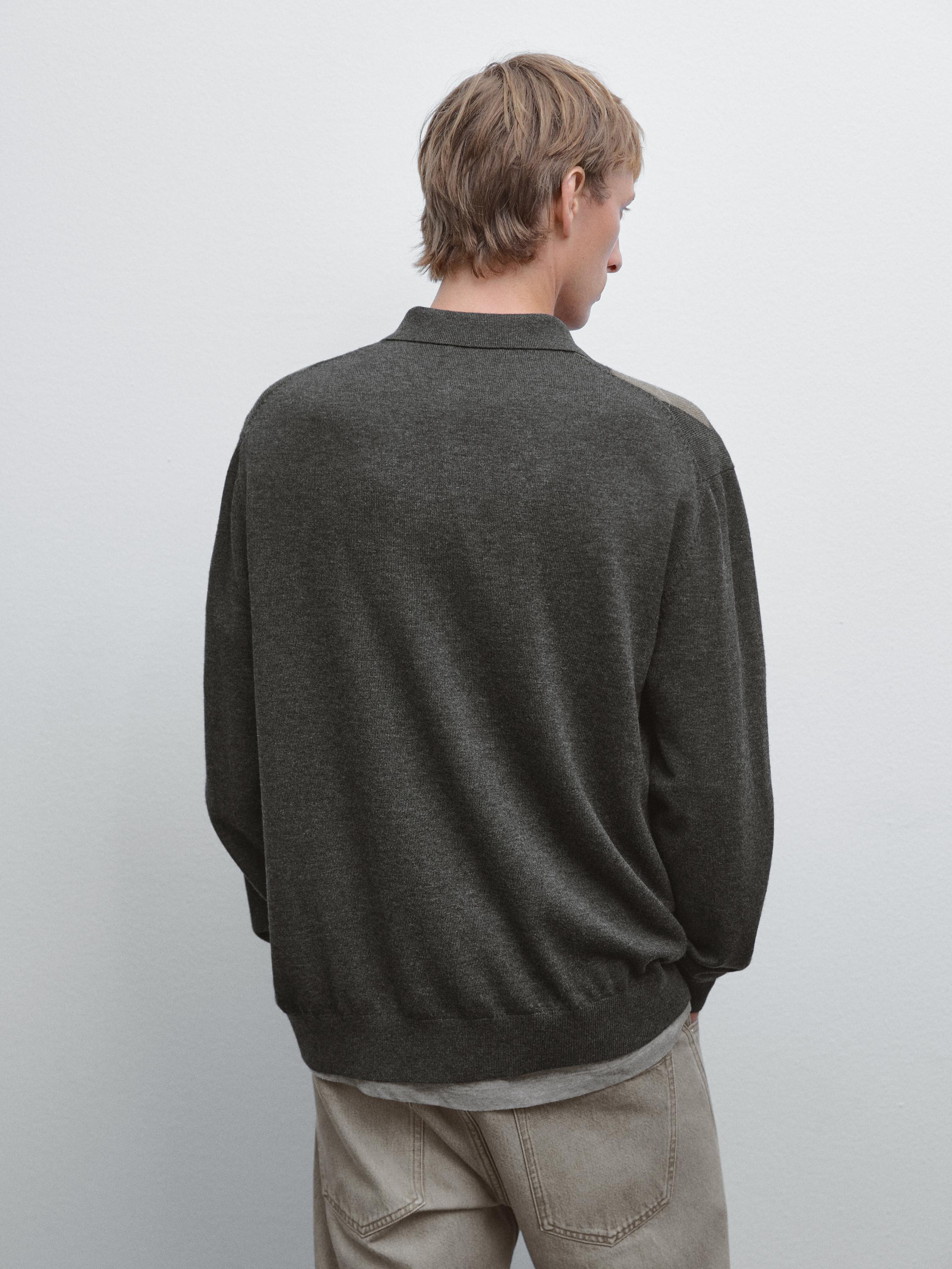 Cardigan in maglia misto lana