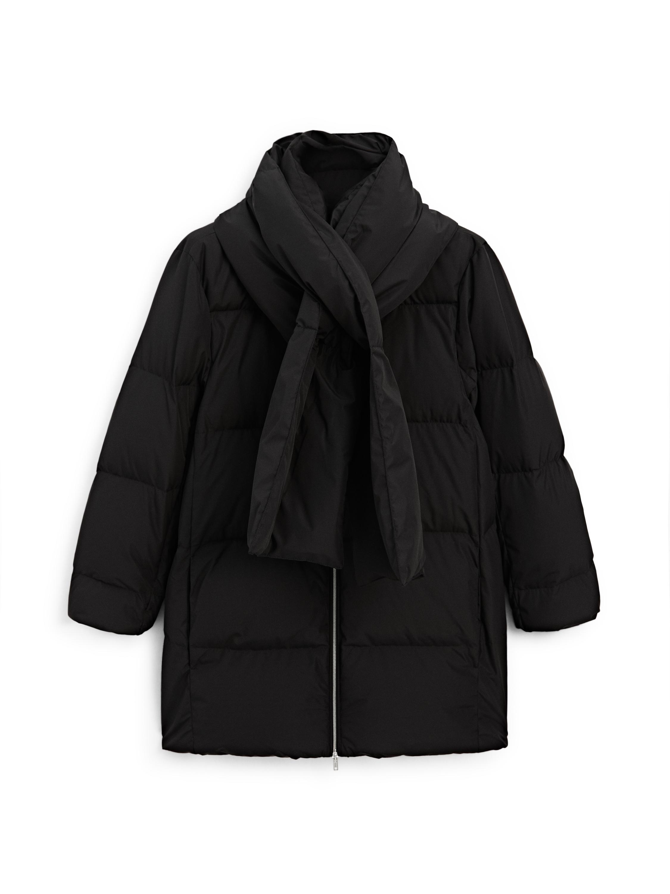 Water-repellent puffer jacket — BLACK
