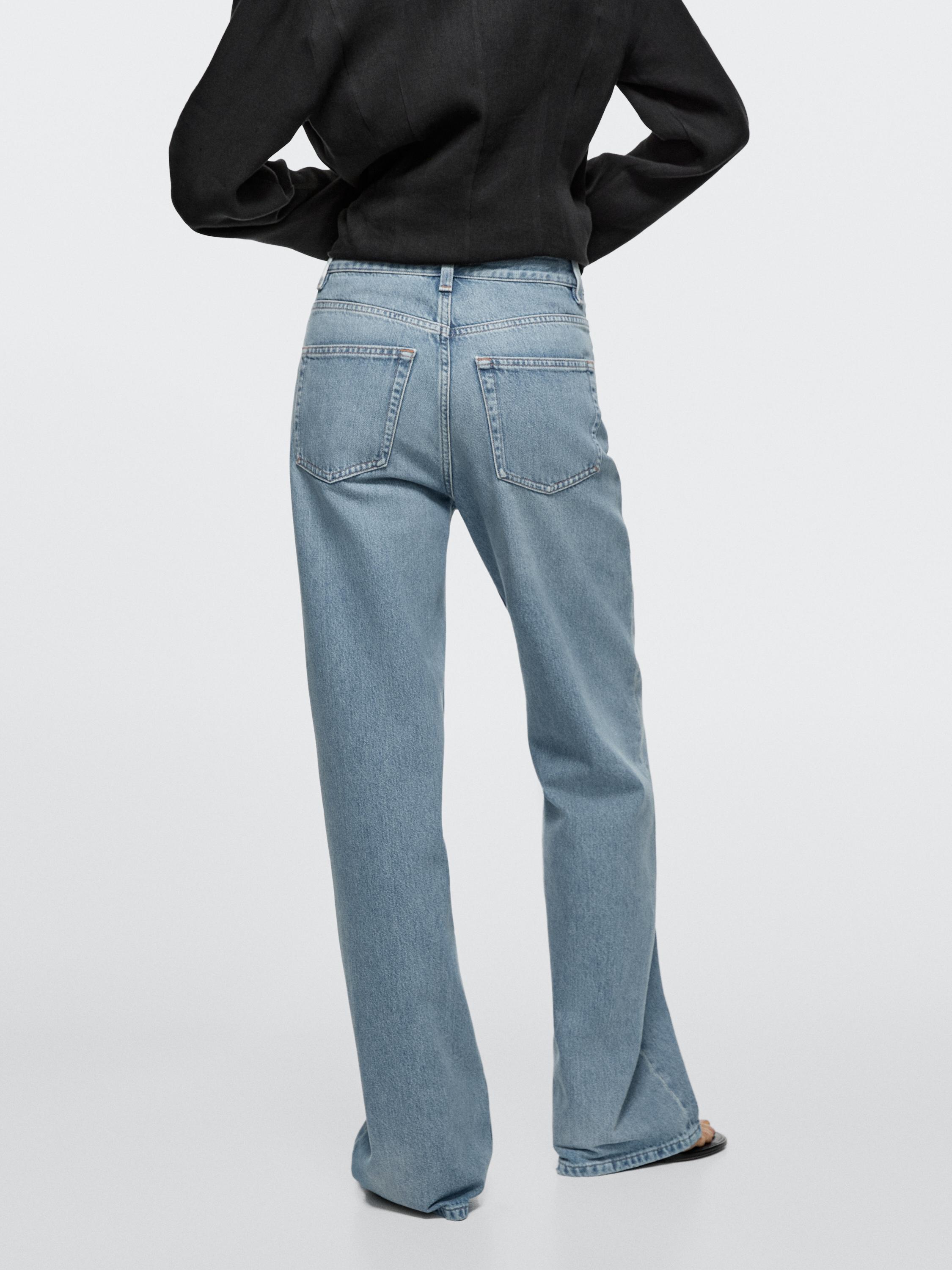 High-waist wide-leg jeans — Light Blue
