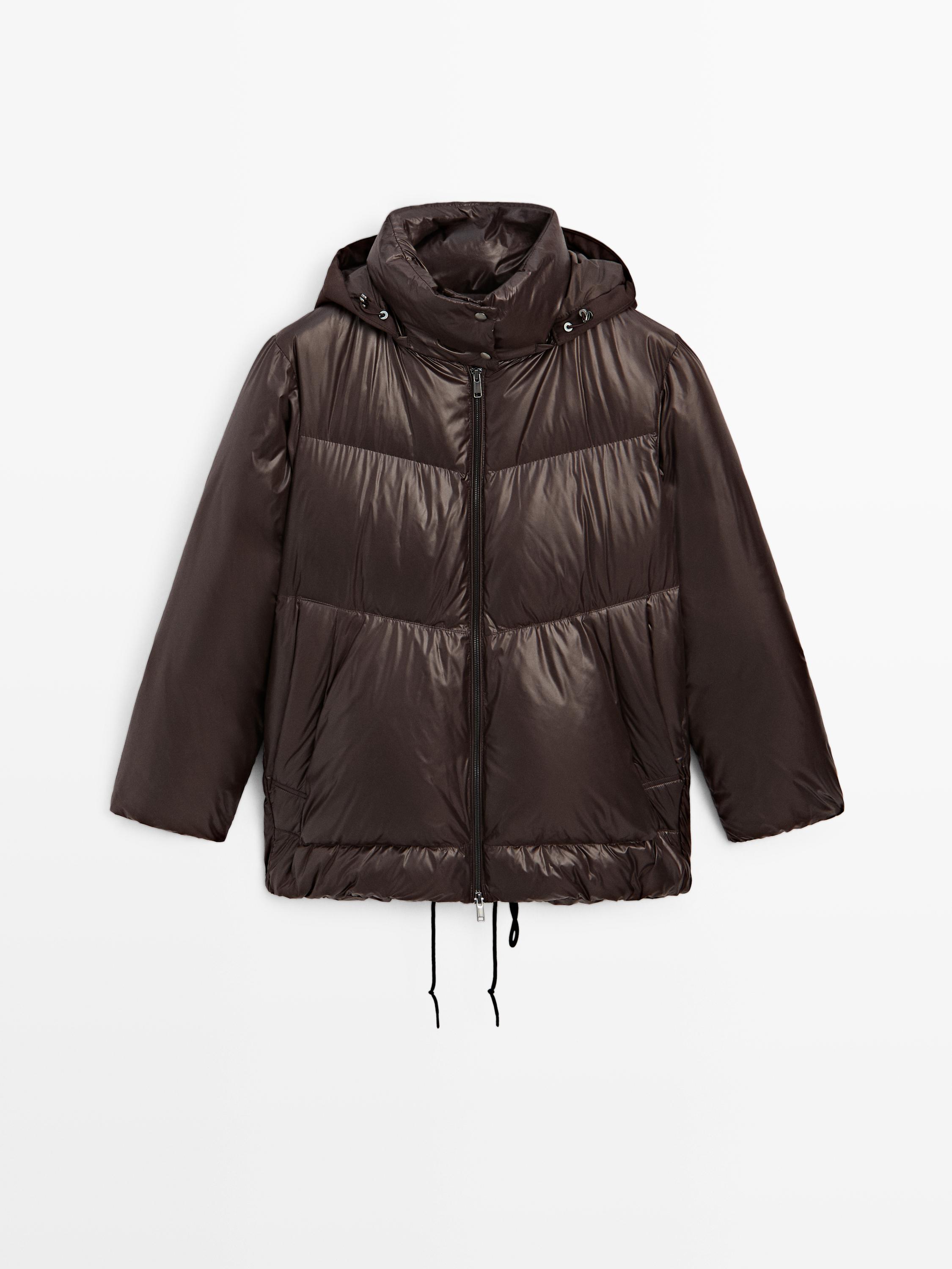Wasserabweisende Steppjacke mit abnehmbarer Kapuze