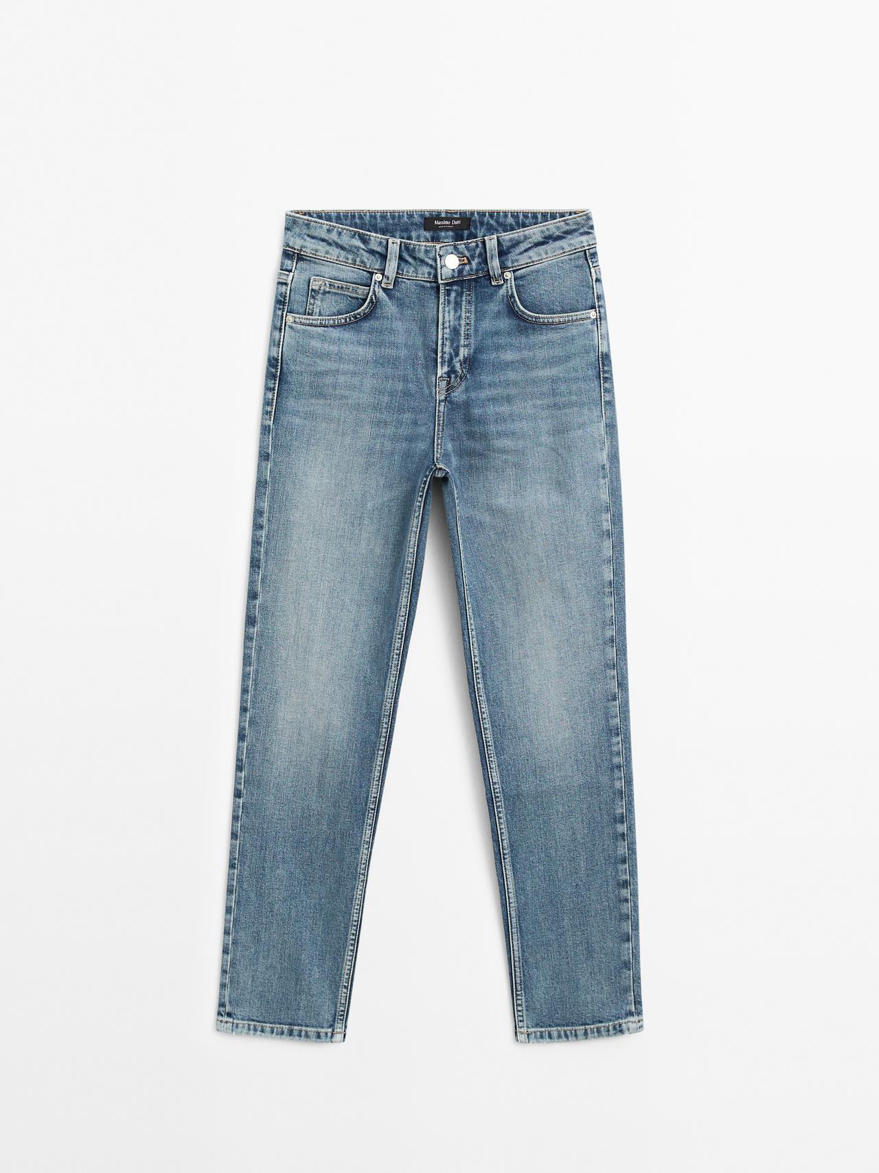 Massimo Dutti - Dame - Mid-Rise, Slim Fit Jeans - Lys Blå - 34