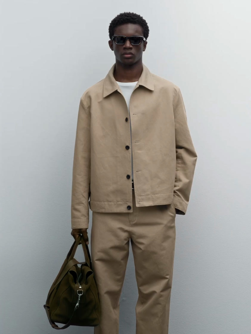 Cotton blend overshirt