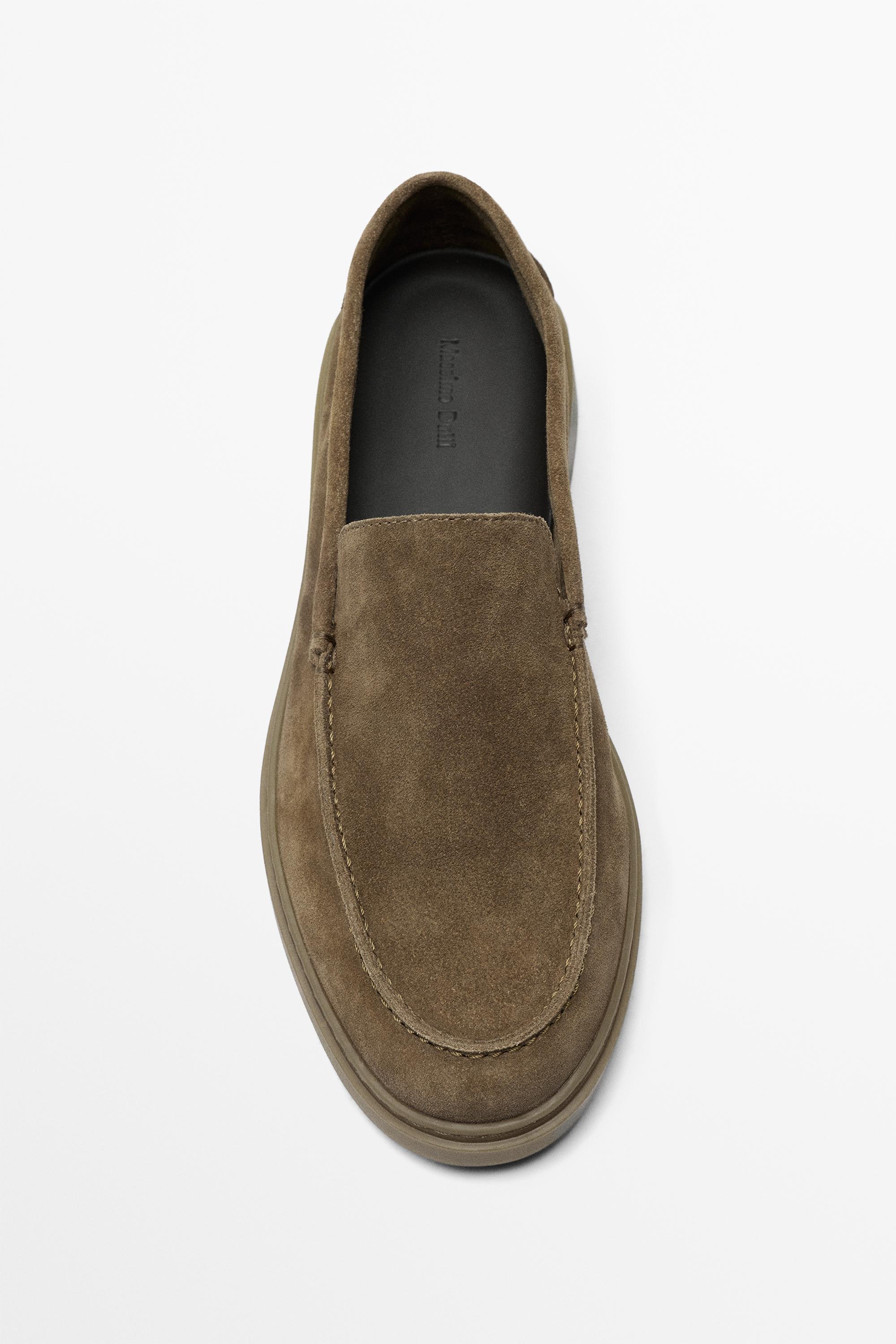 Split suede leather loafer — OCHRE