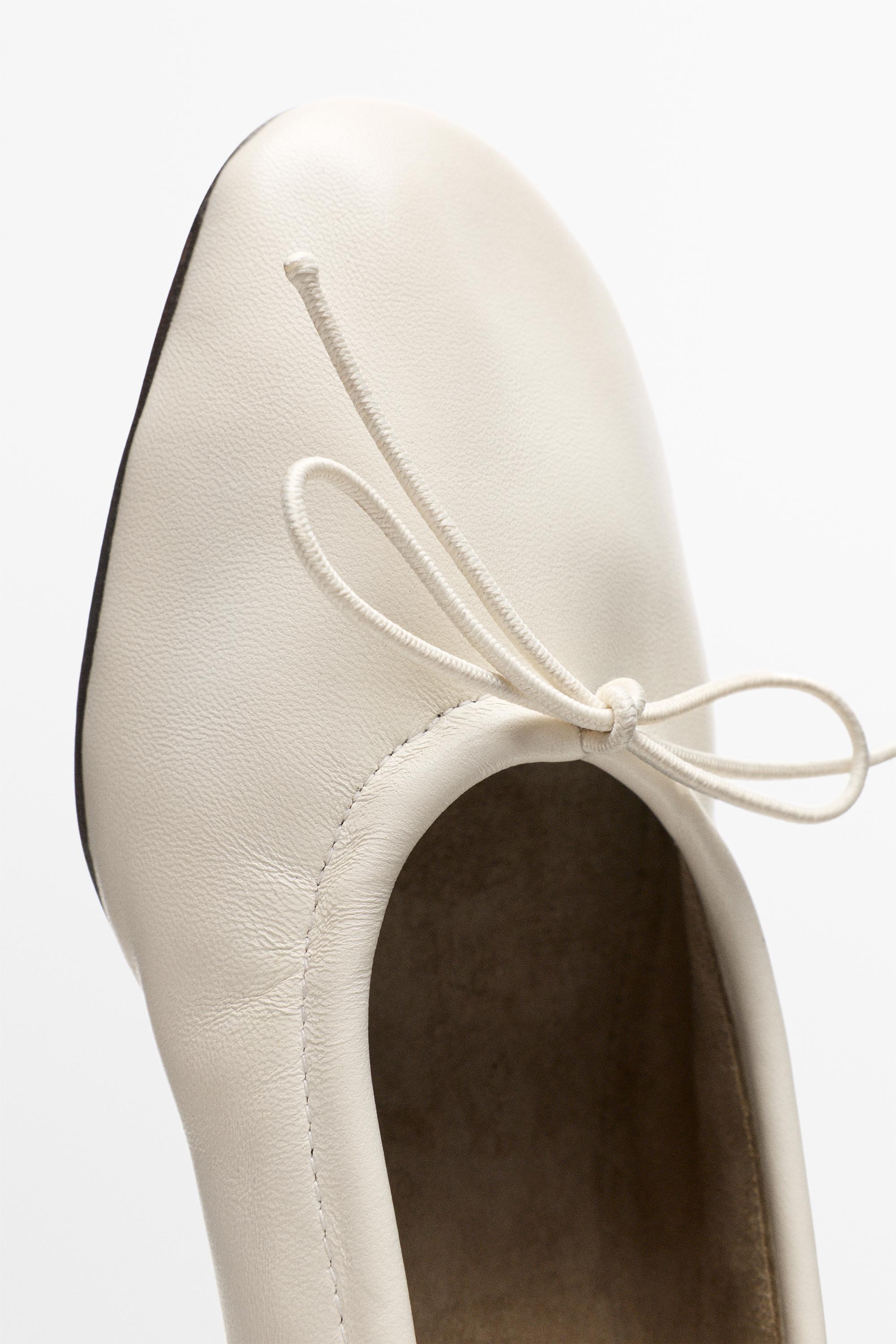 High-heel ballerinas — WHITE