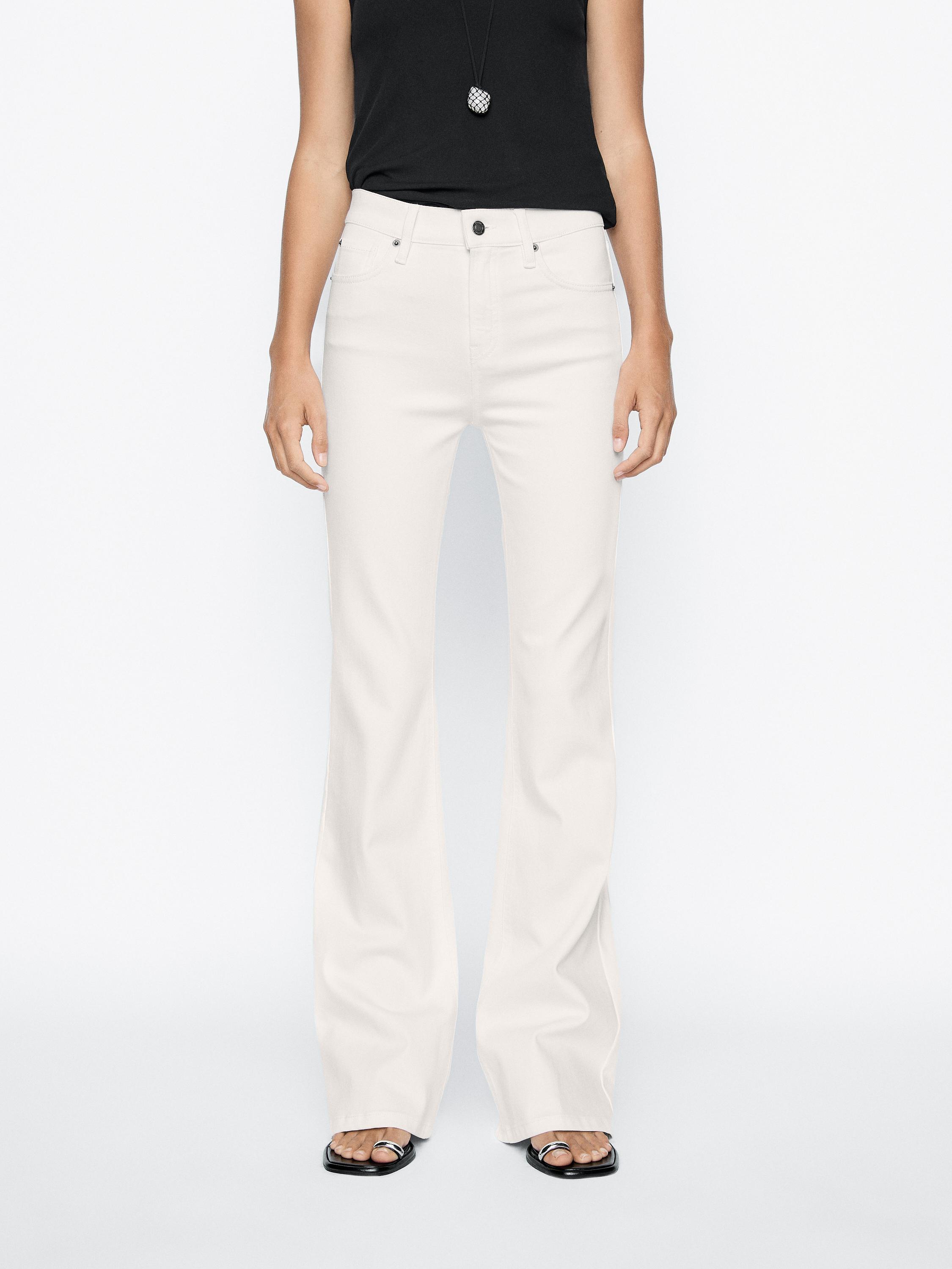 High-waist skinny flared jeans