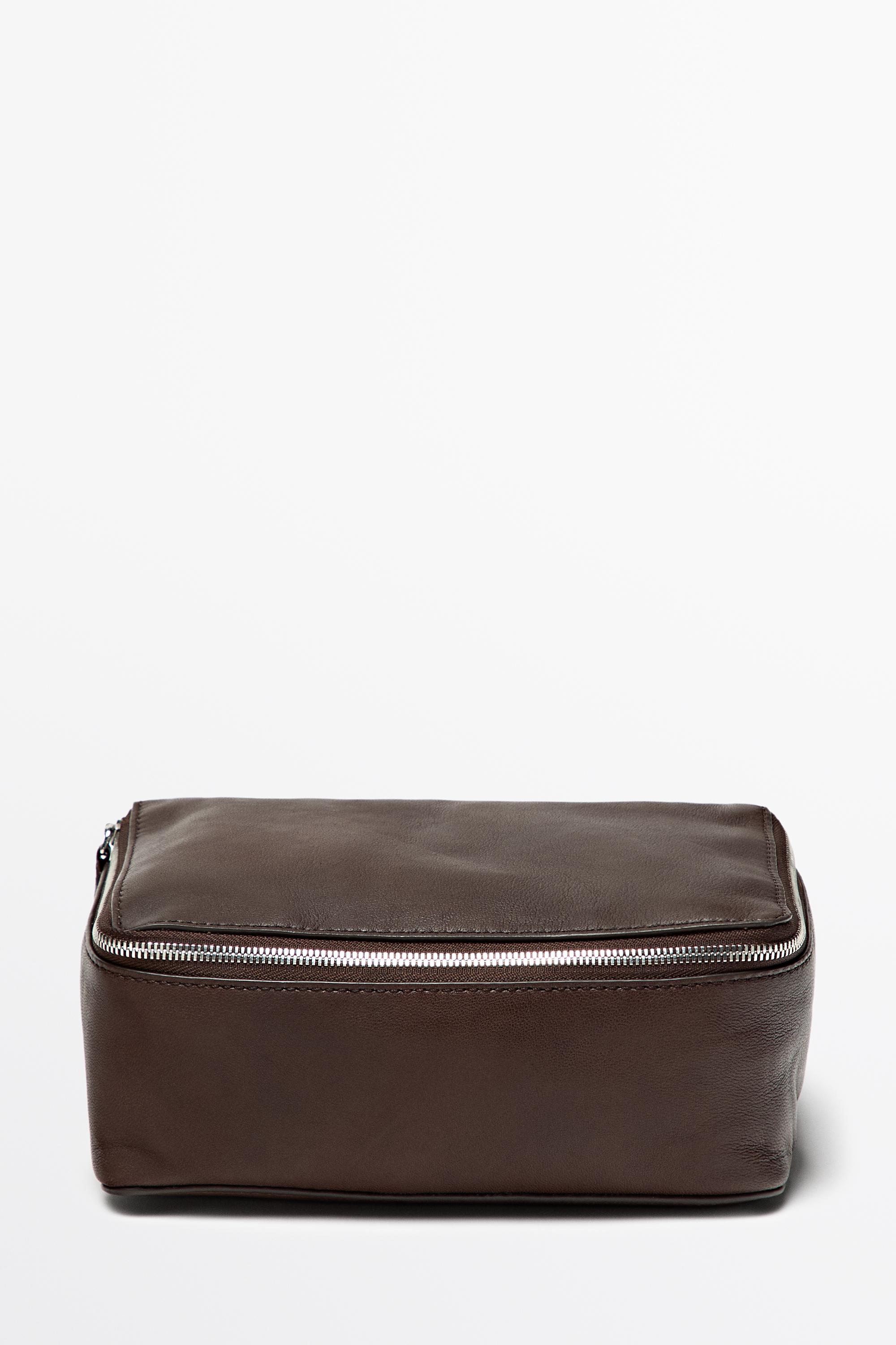 Neceser rectangular piel napa