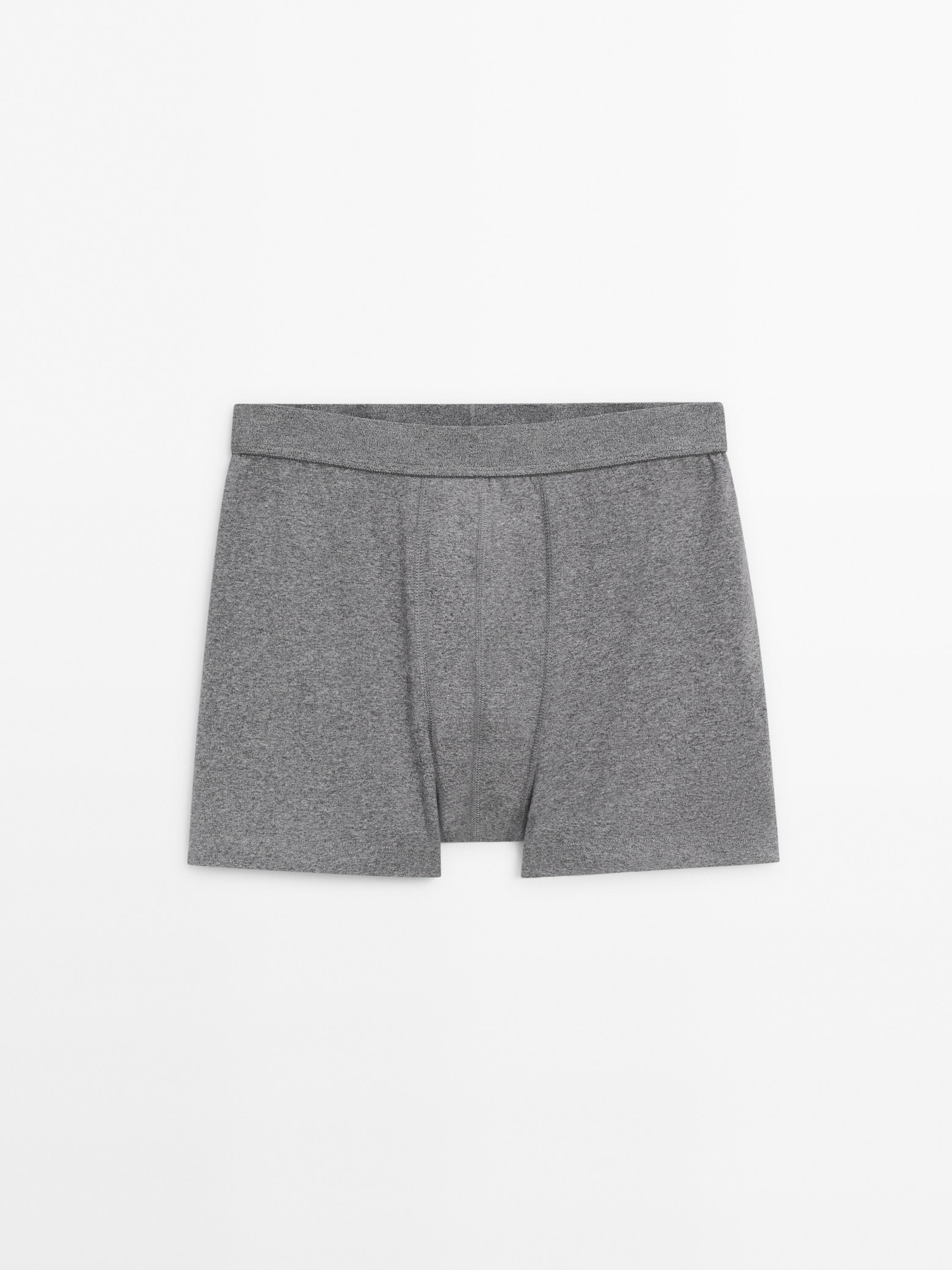 Plain cotton blend boxers