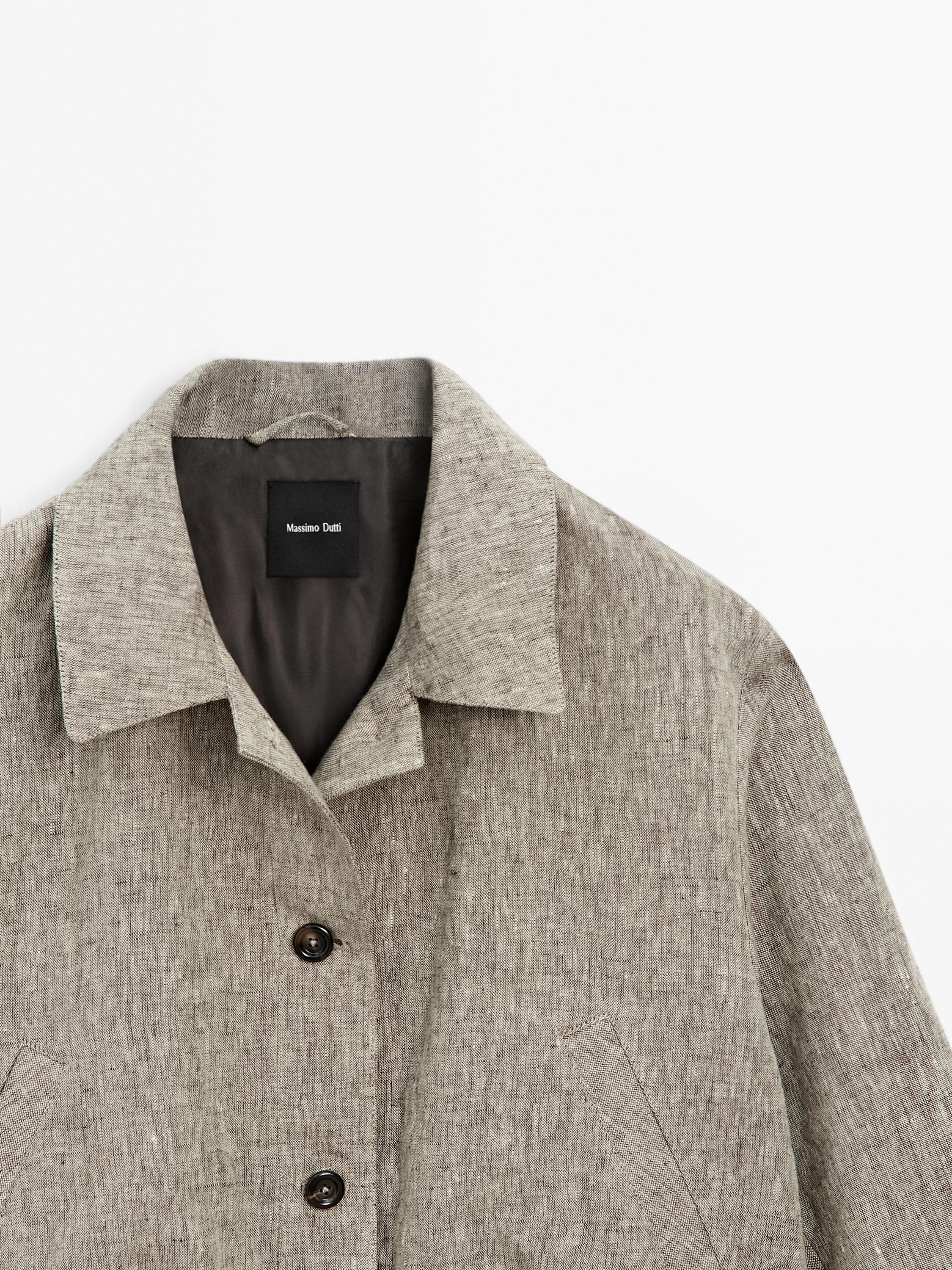 100% linen bomber jacket