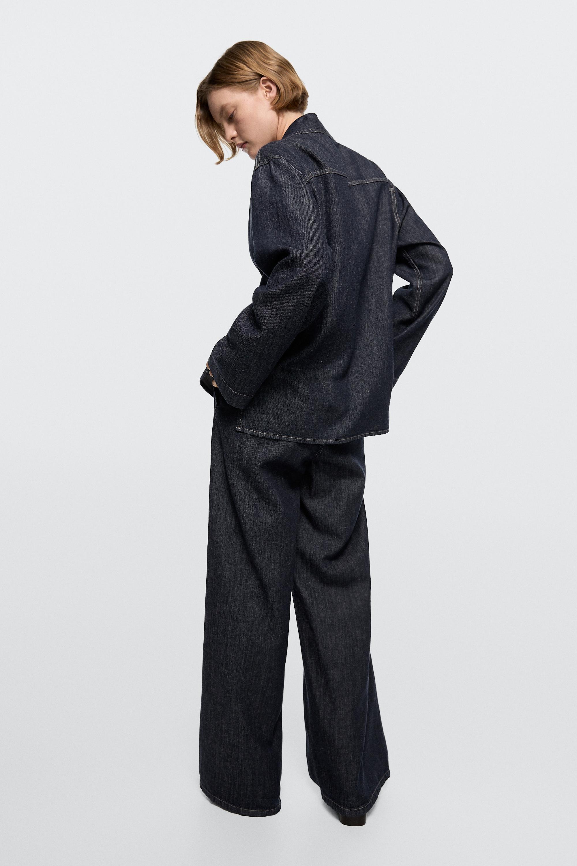 Total look denim overshirt — DARK BLUE