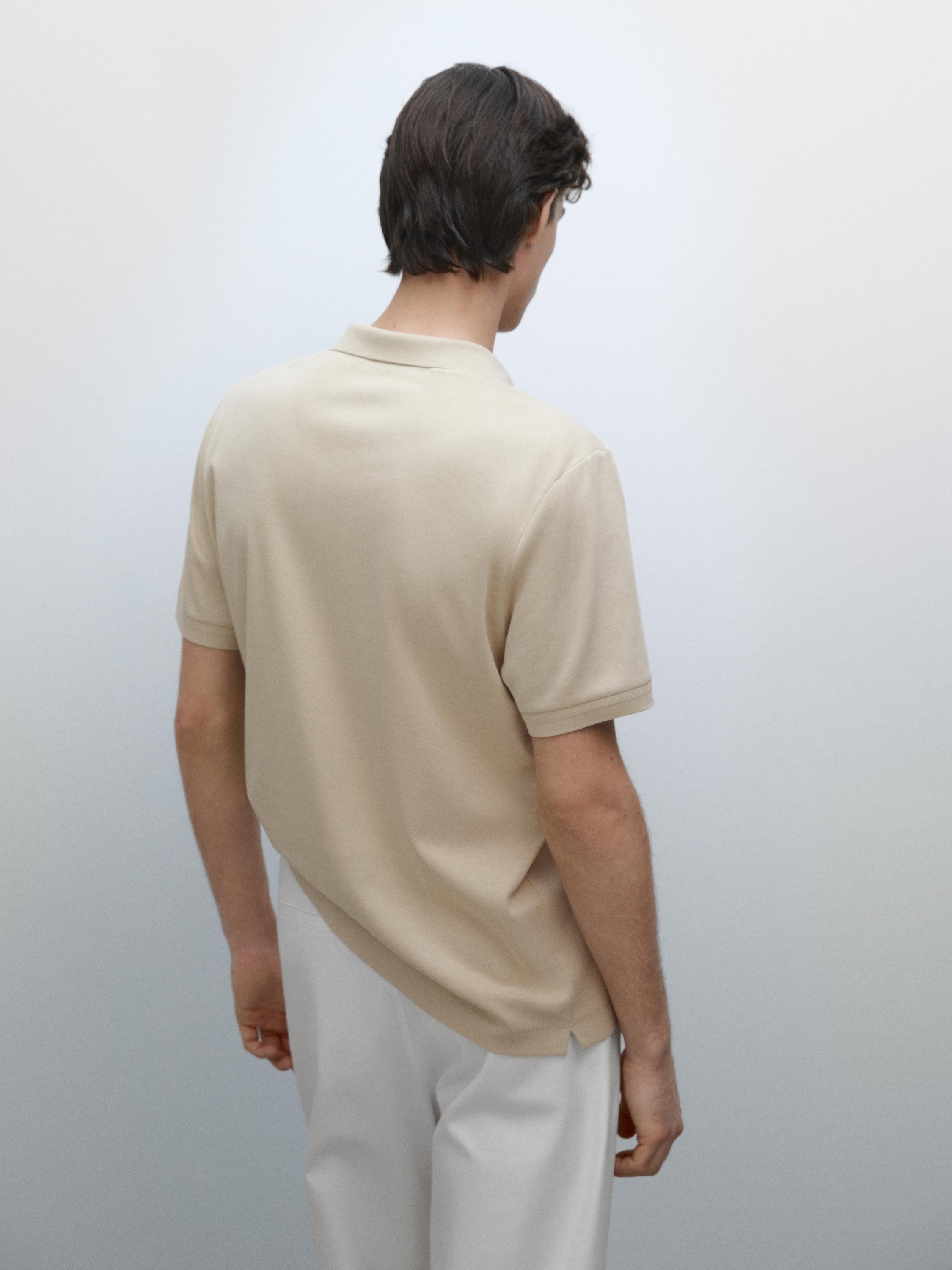 Short sleeve cotton polo shirt