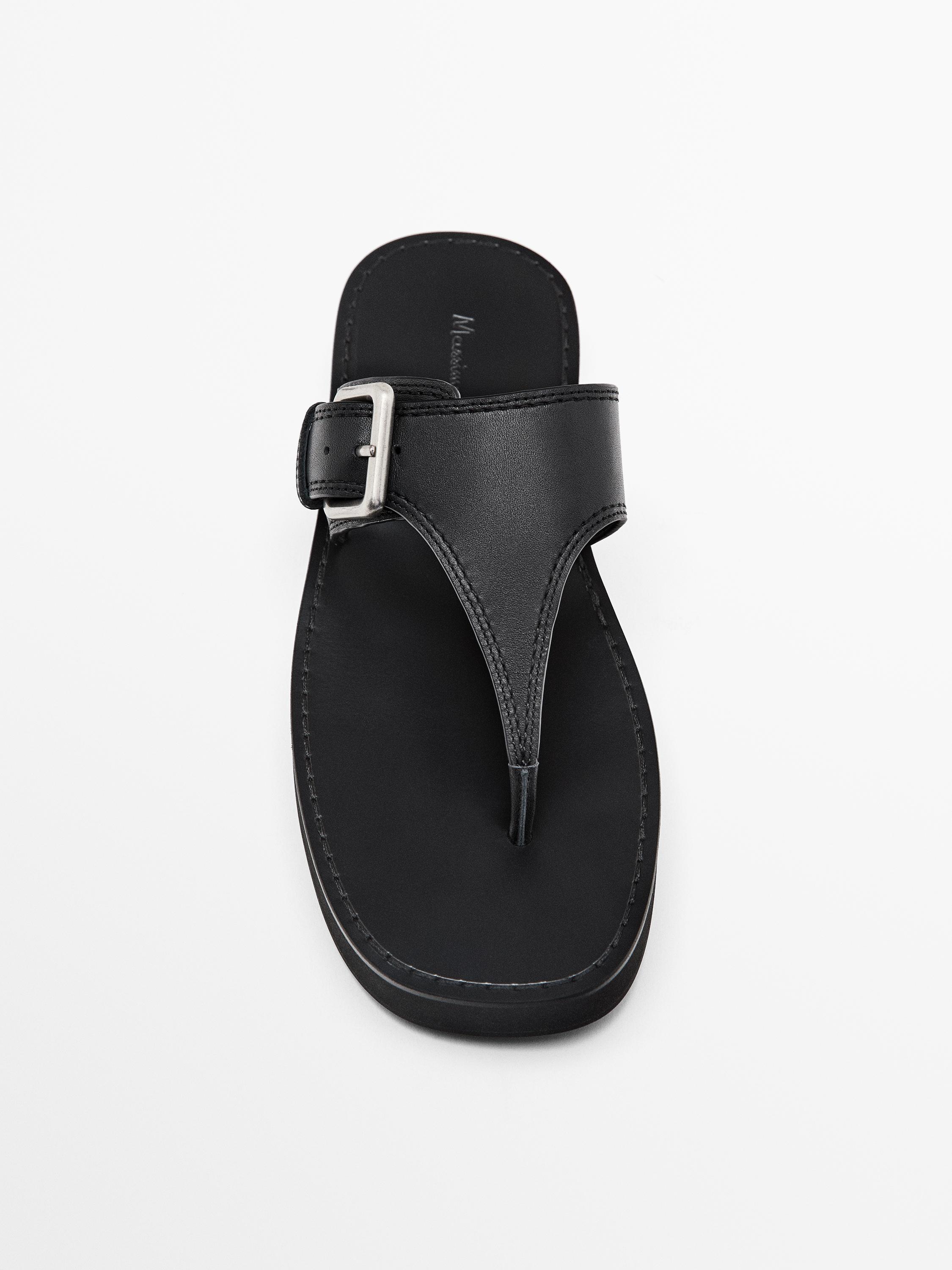 Sandales plates à plateforme