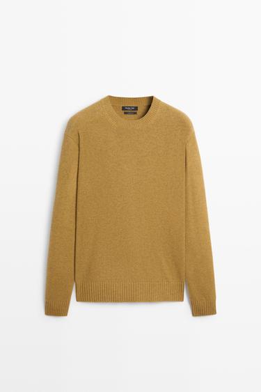 Cashmere round neck knit sweater — OCHRE 2