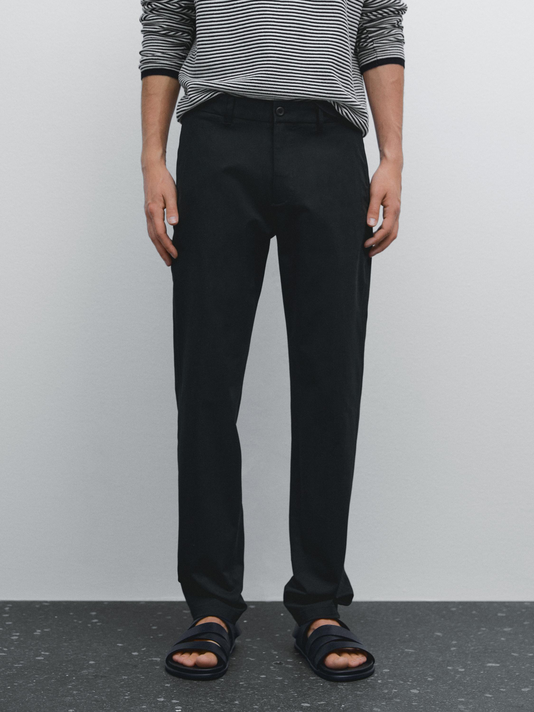 Pantalón slim fit confort mezcla algodón