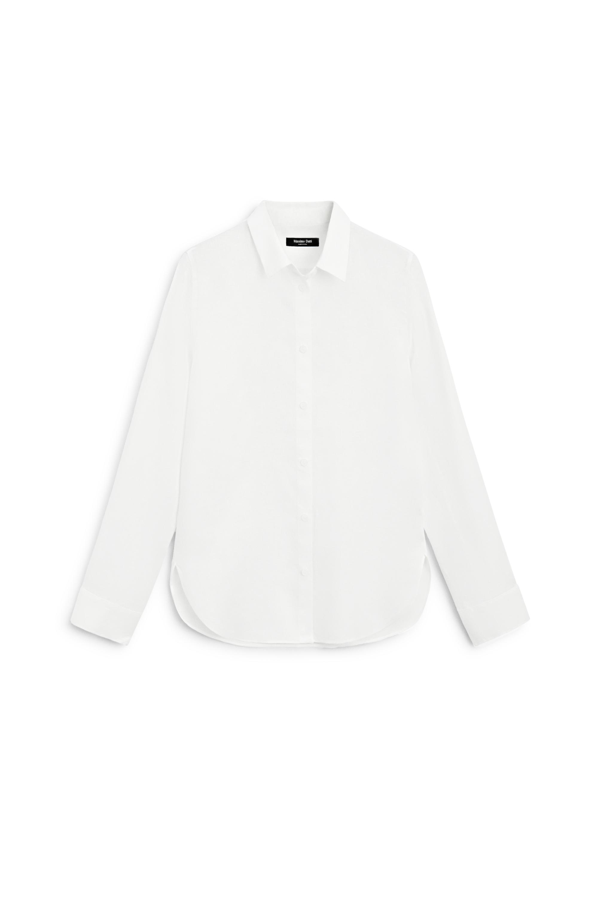 Flowing 100% linen shirt — WHITE
