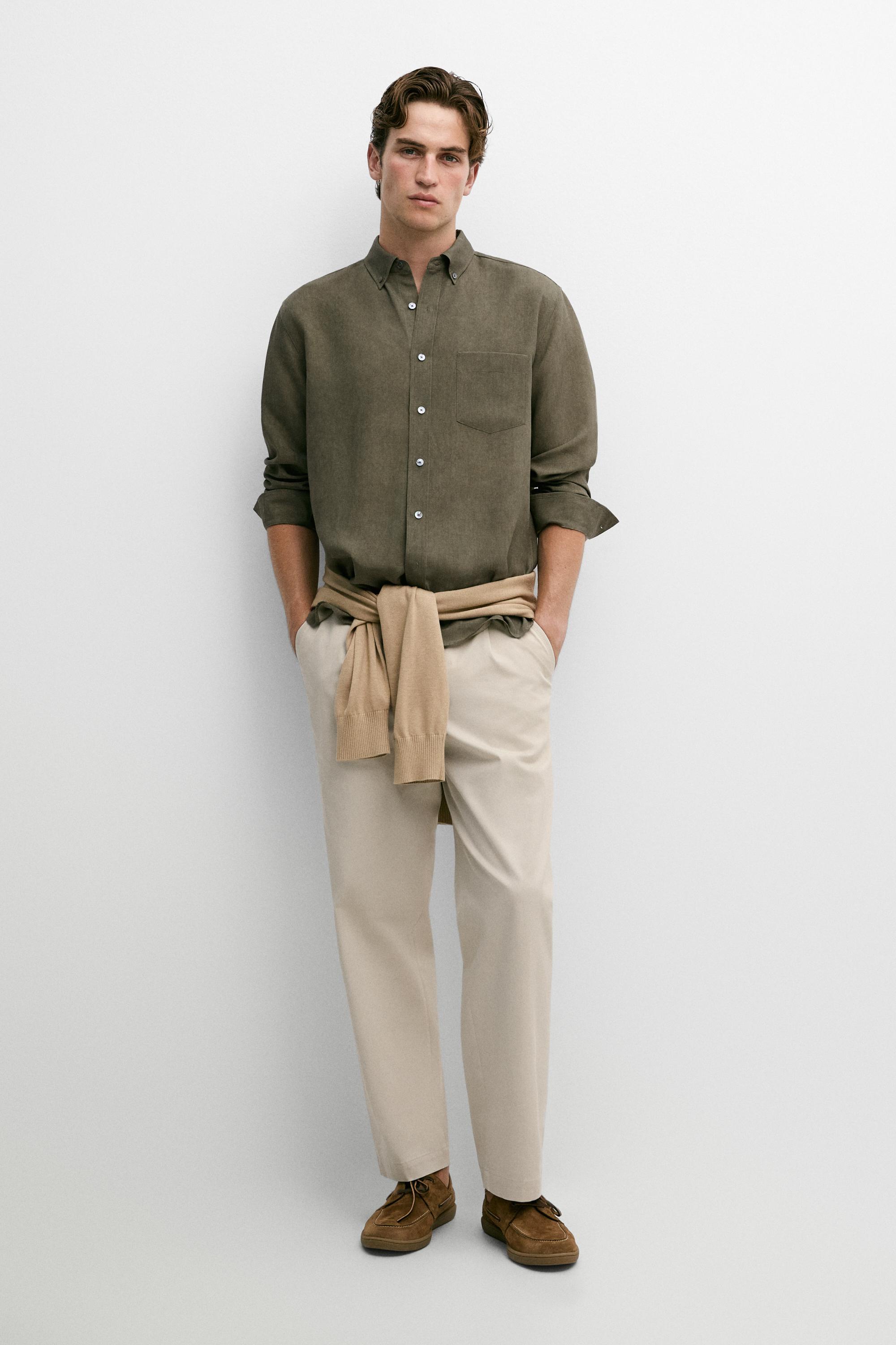 Camisa regular fit detalle bolsillo
