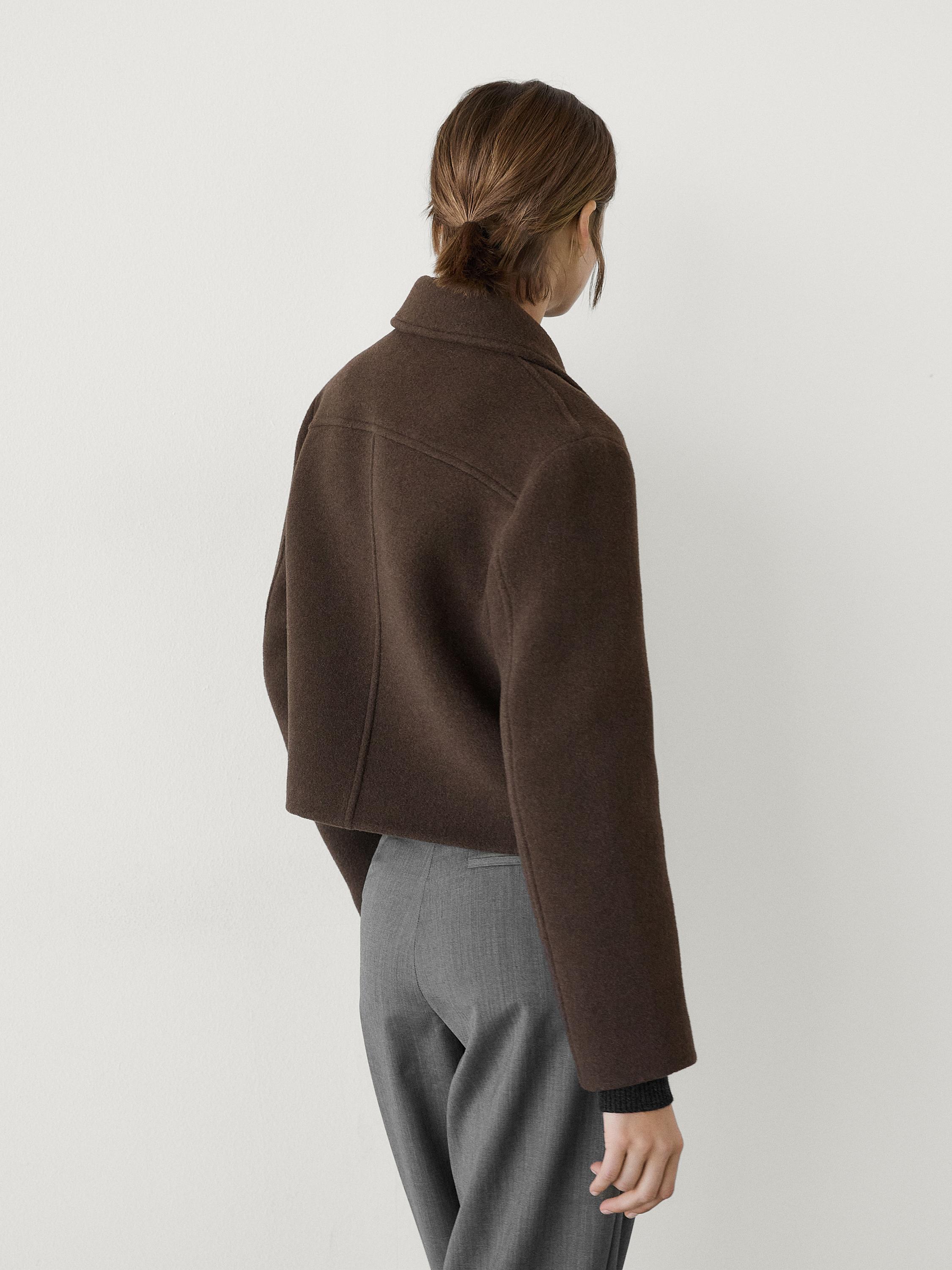 Short wool blend jacket