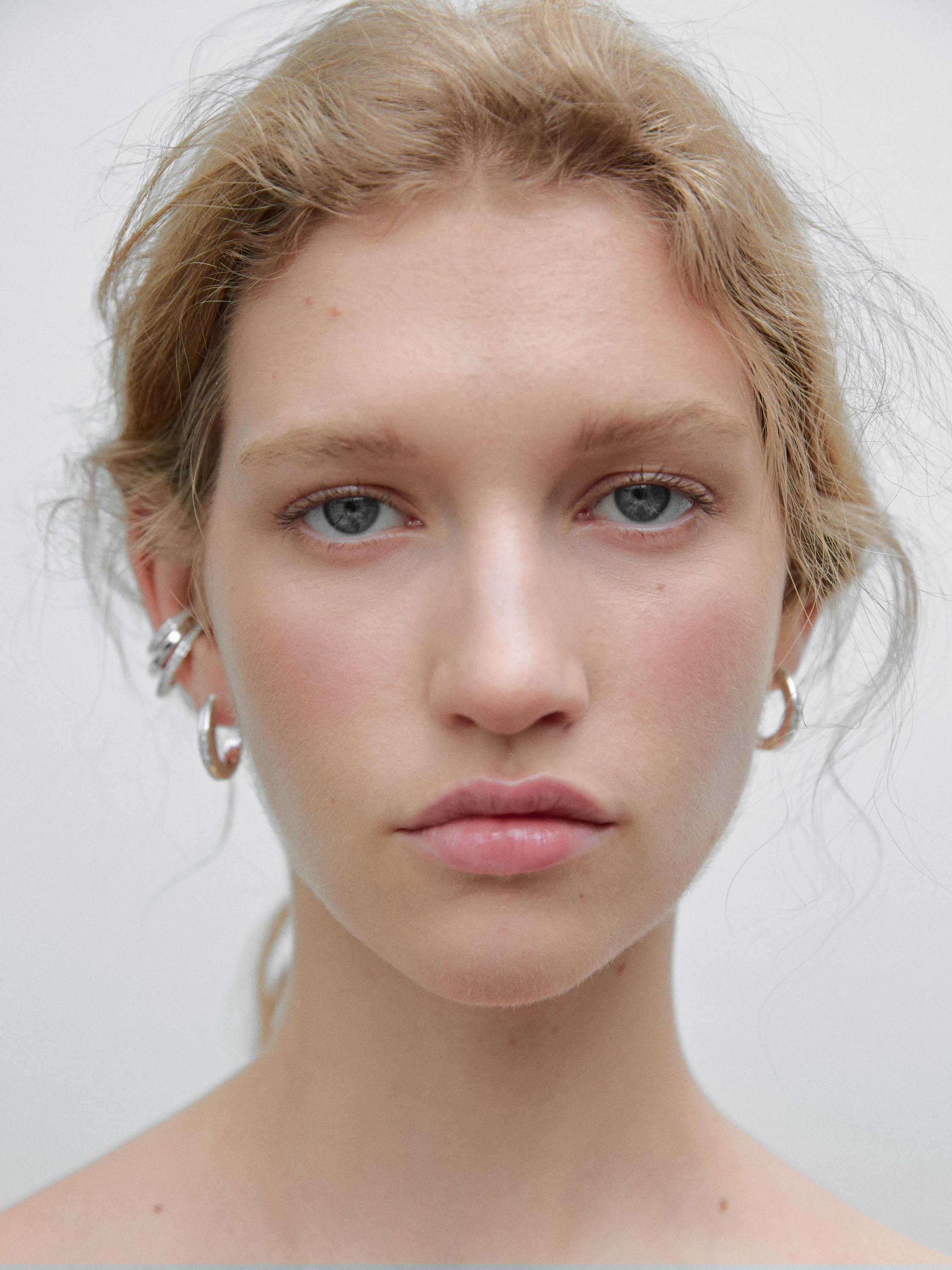 Rhinestone hoop earrings