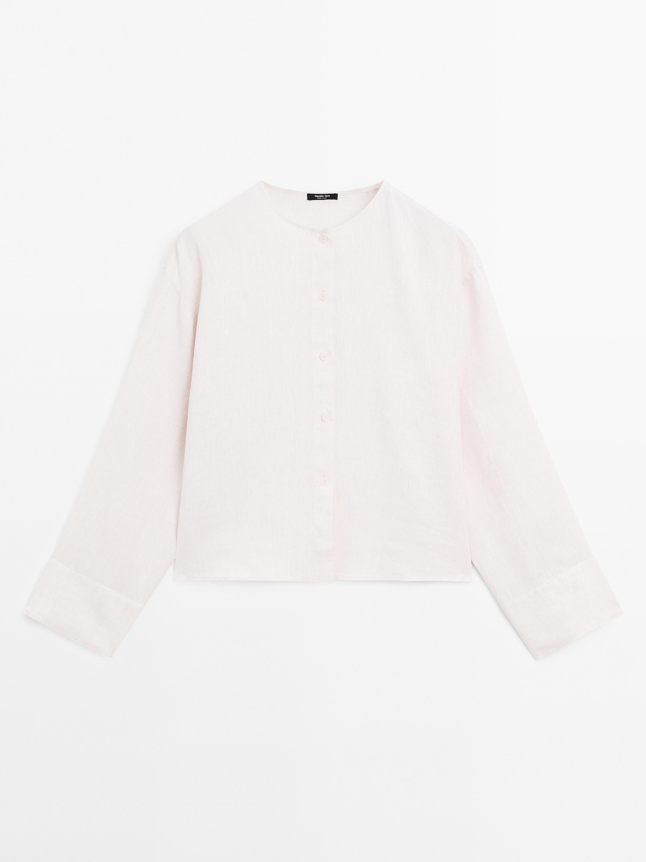 100% linen flowing shirt with buttons