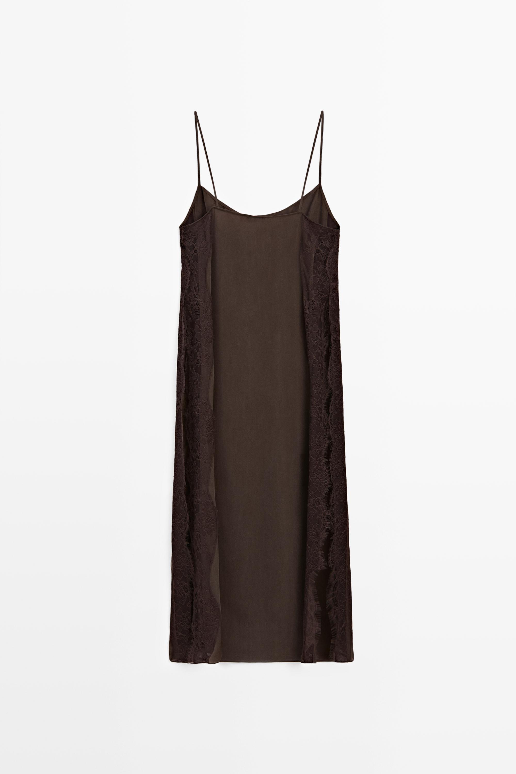 lulus black bow dress MASSIMO DUTTI - Black and Brown Paisley Print Sleeveless Midi Dress – Love  Me Twice