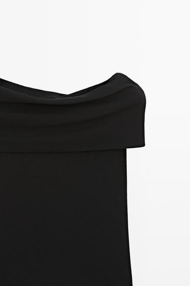 Cotton off-the-shoulder top — BLACK 4