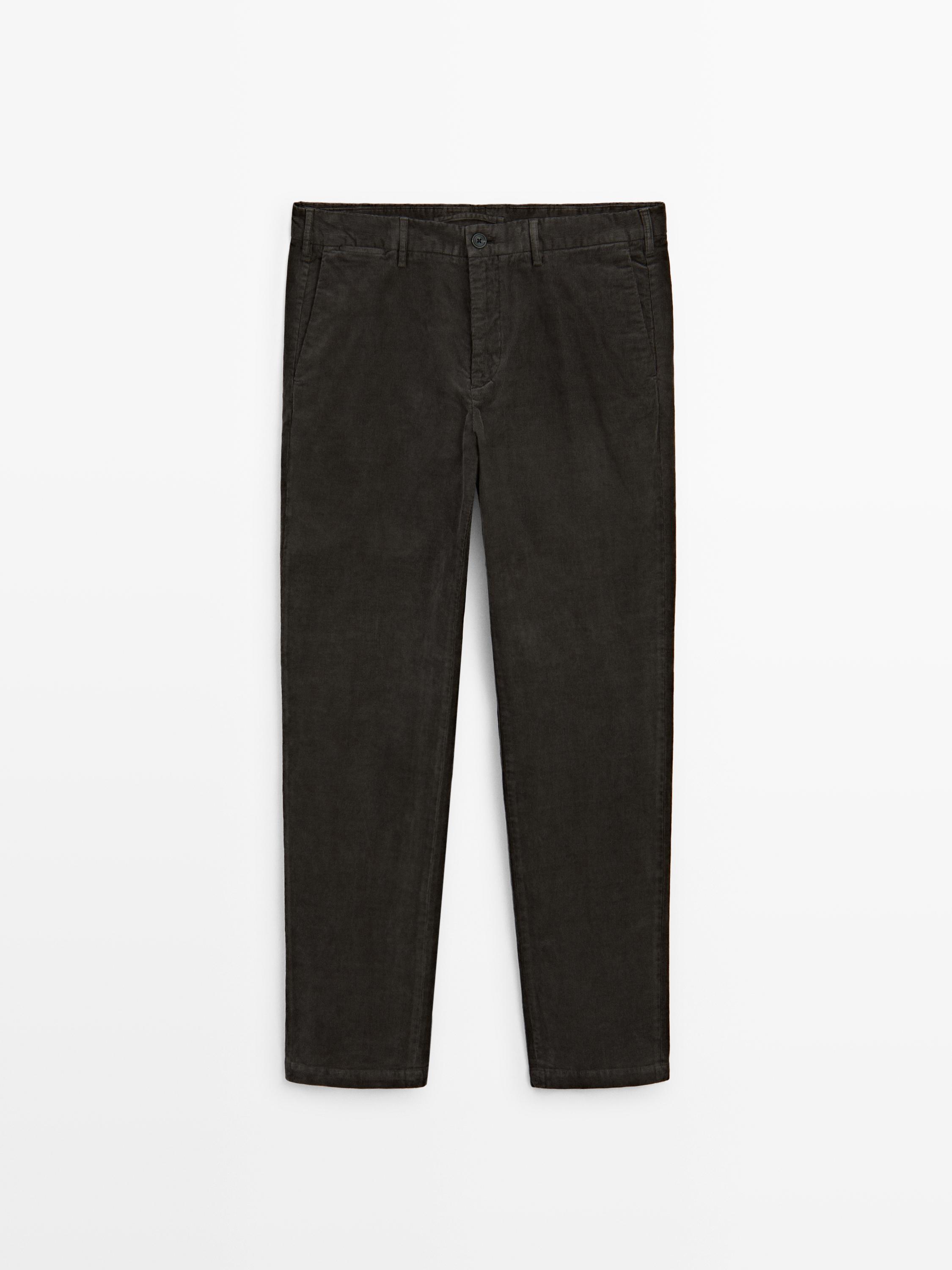 Pantalon slim en velours côtelé