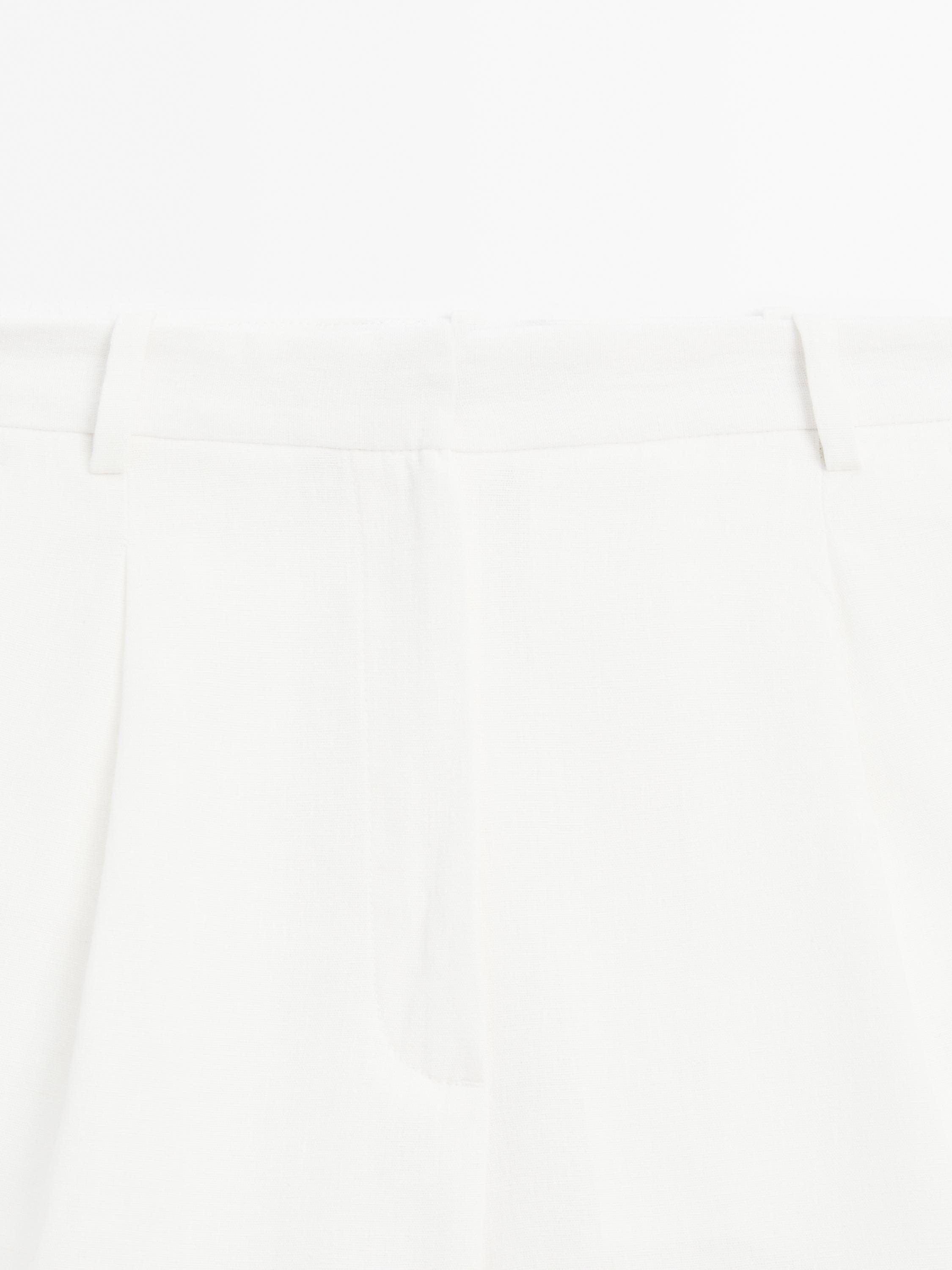 Linen blend darted waist Bermuda shorts