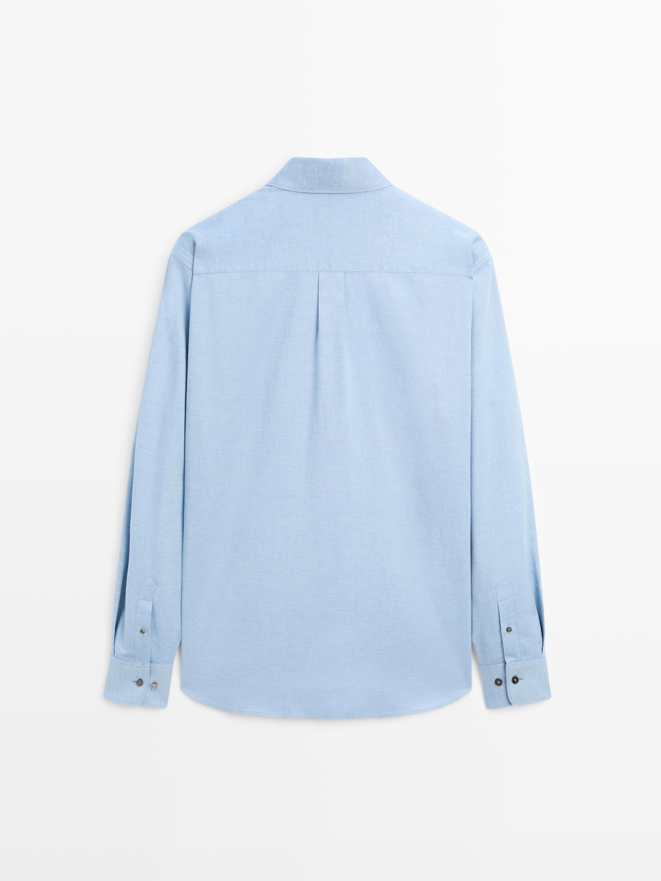 Miękka melanżowa koszula regular fit