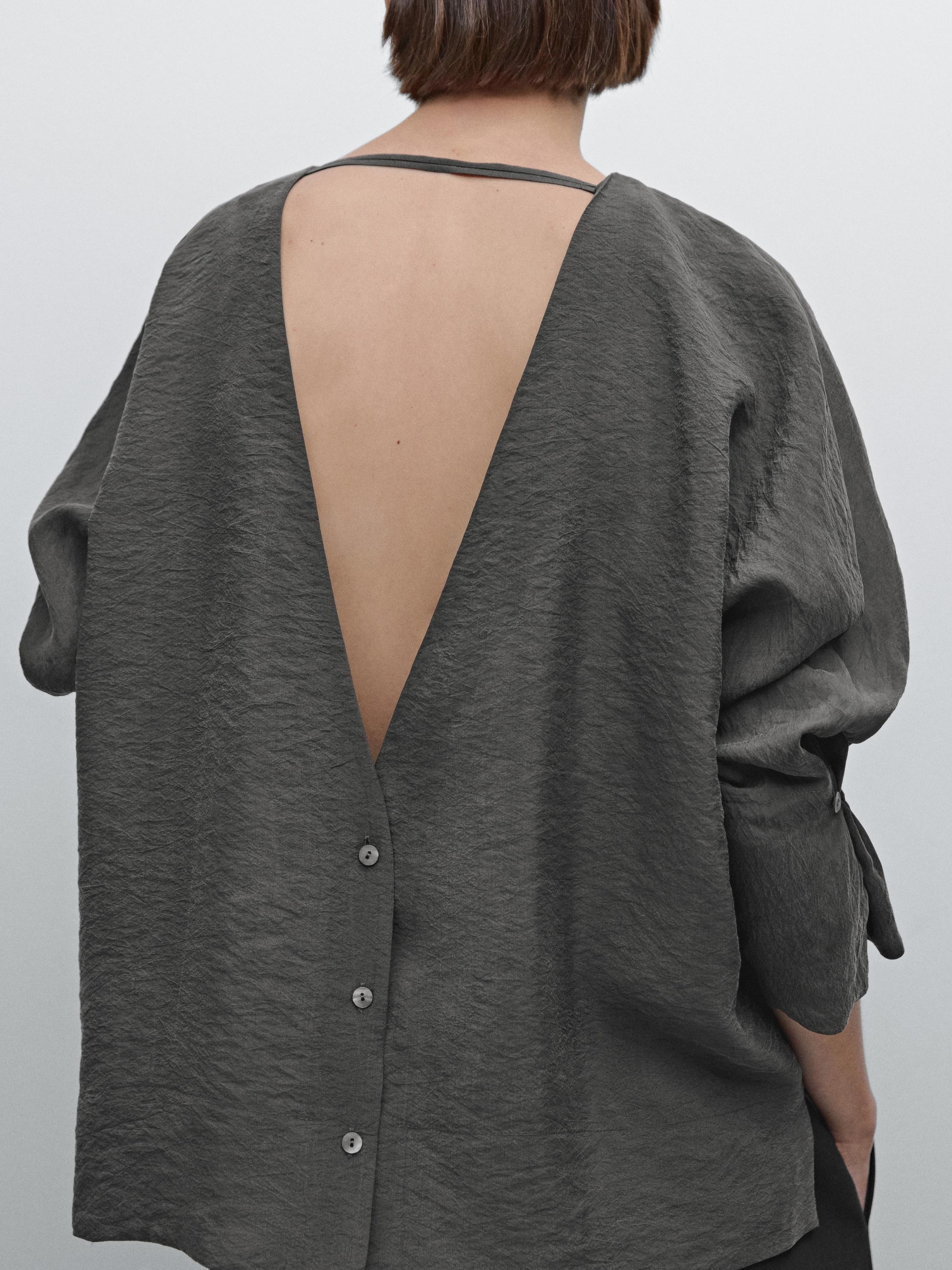 Flowing blouse with pleated cuff detail - Studio