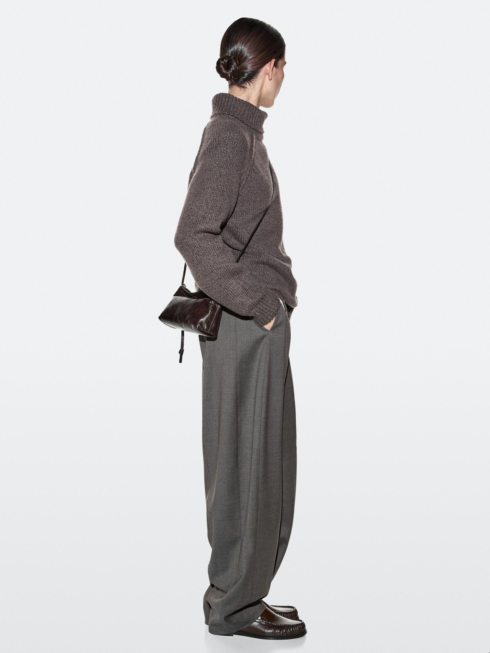 Borsa Pouch A Tracolla In Pelle Nappata - Marrone Vigoré - 01 - Massimo Dutti - Femminile