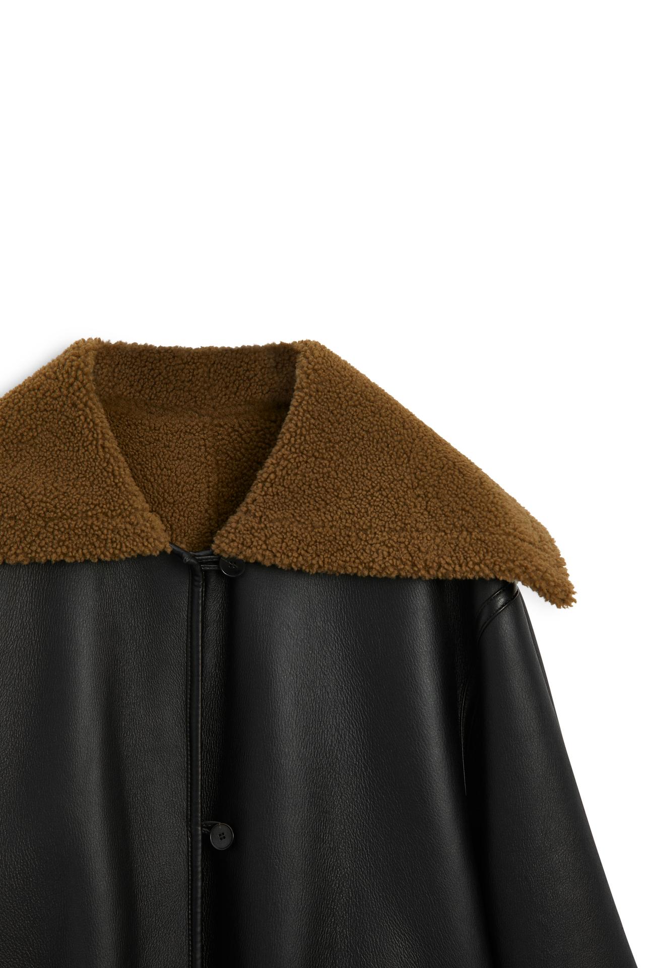 Leather mouton with fur - LIMITED EDITION — BROWN