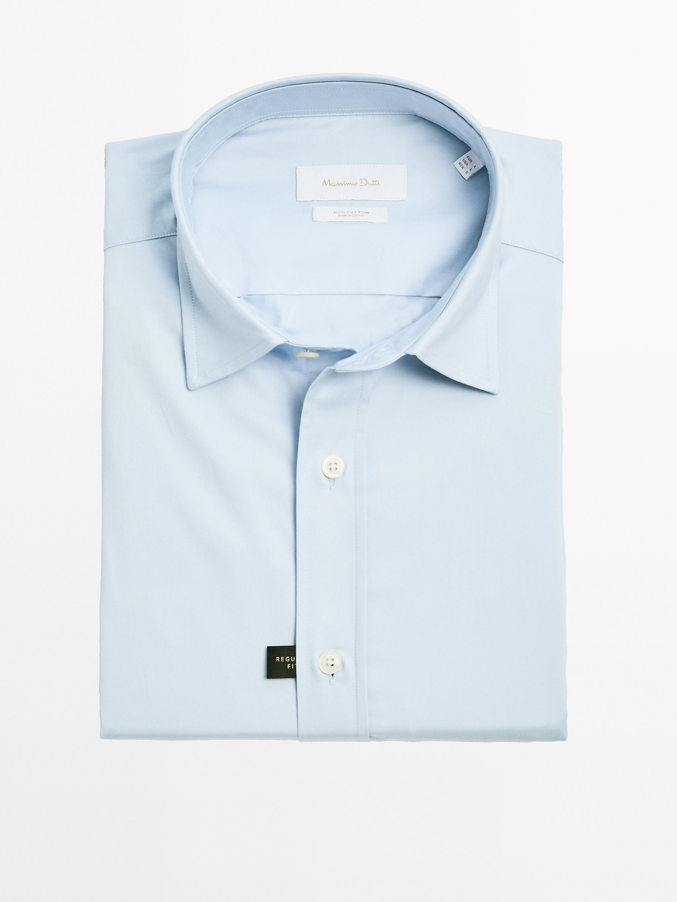 Regular-fit 100% cotton shirt