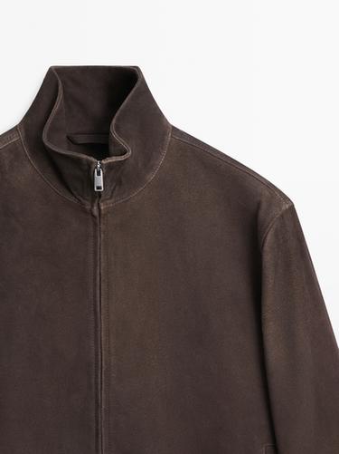 Suede leather jacket — GREY 4