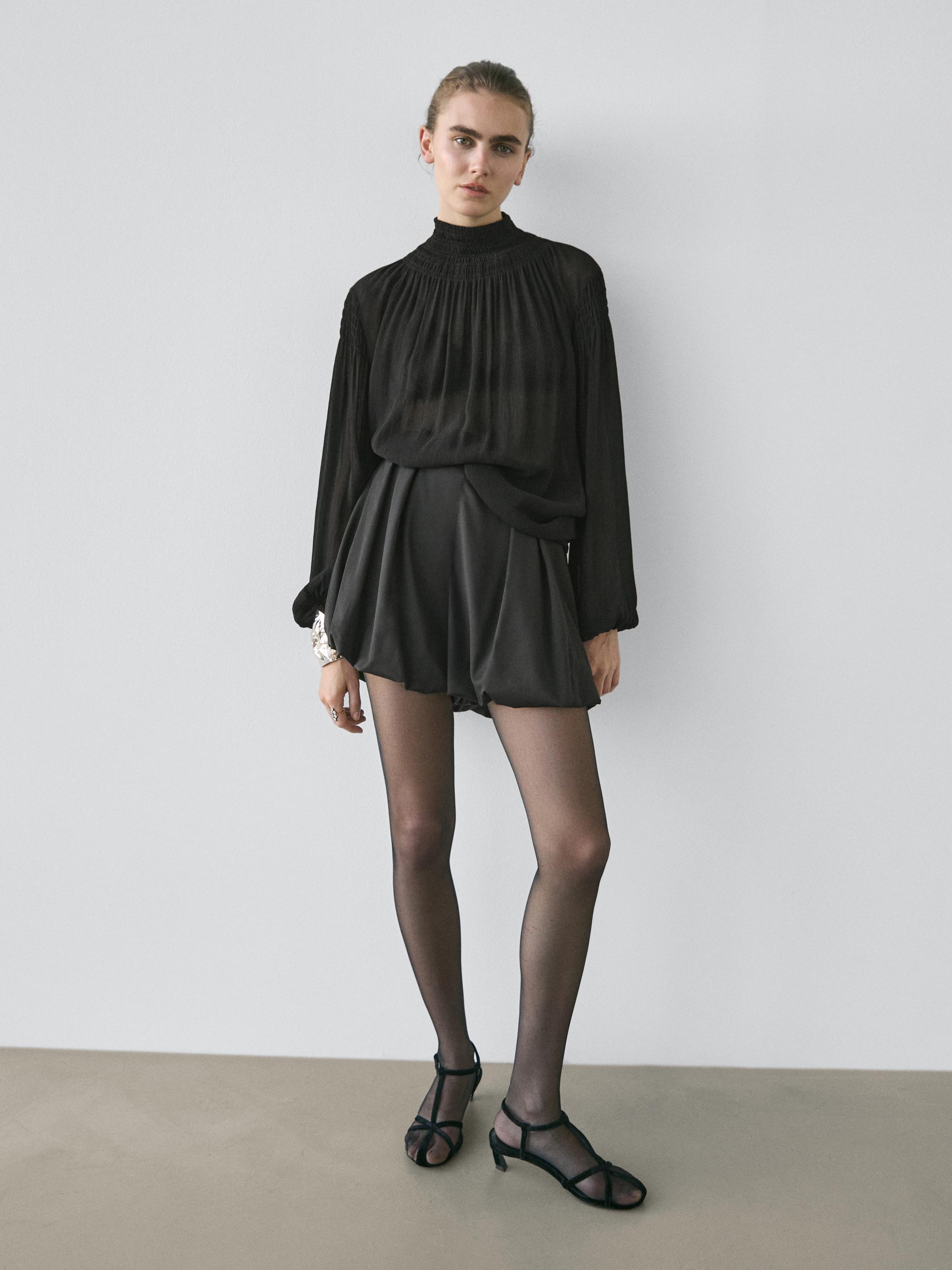 Short balloon Bermuda shorts - STUDIO — BLACK