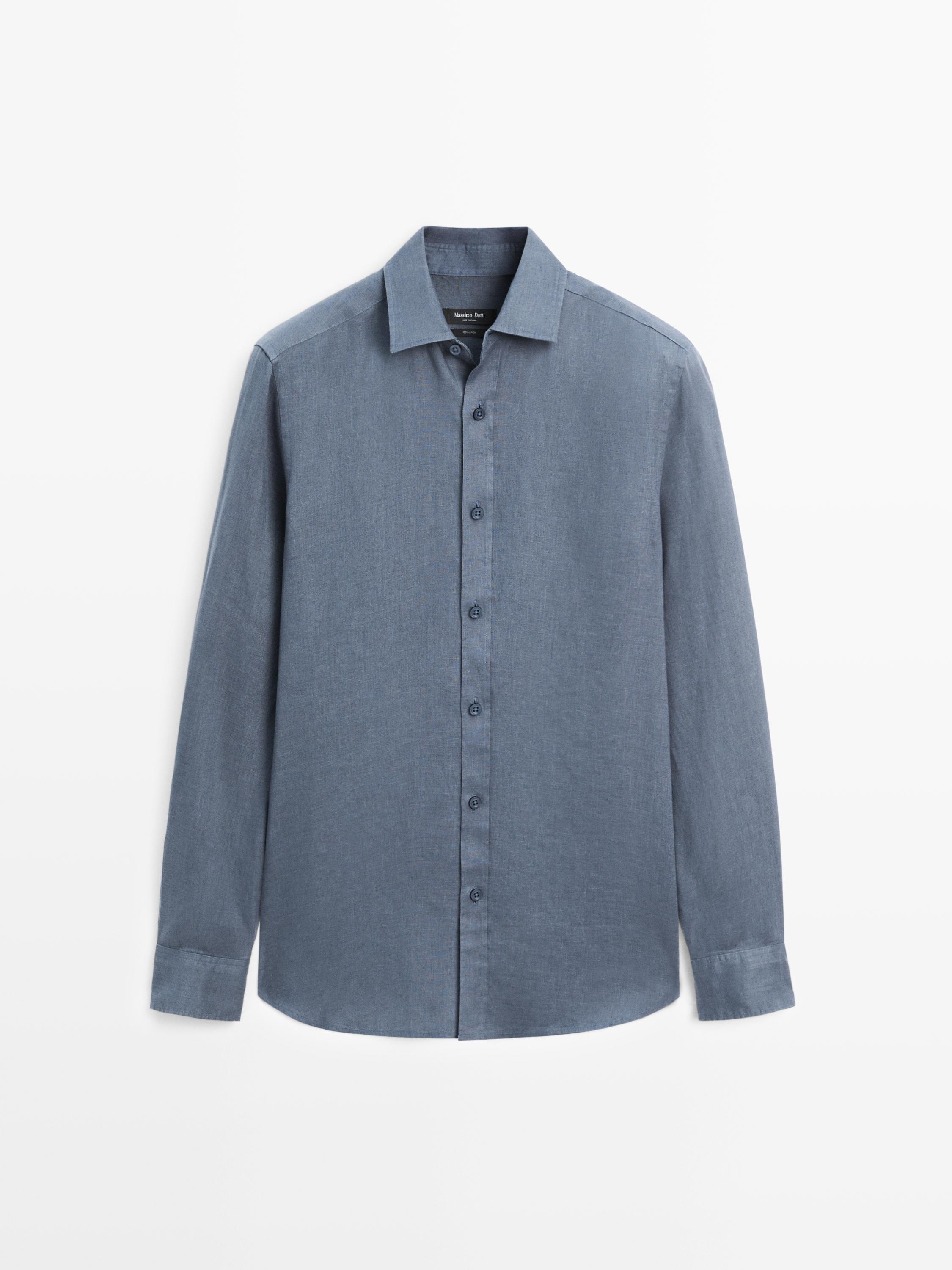 Camisa slim fit 100% lino