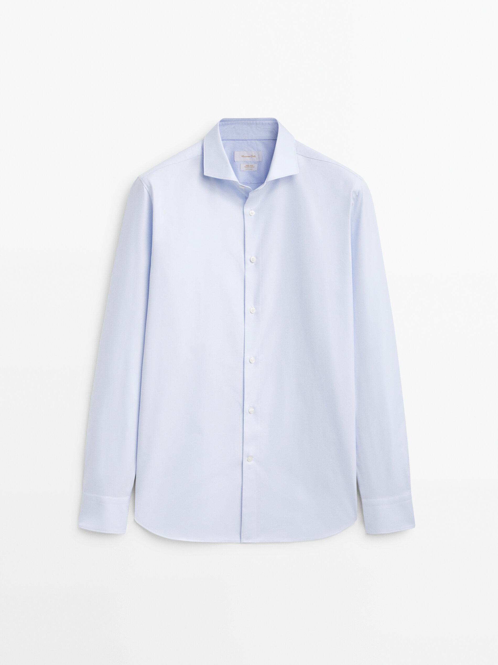 Camisa slim fit 100% algodão
