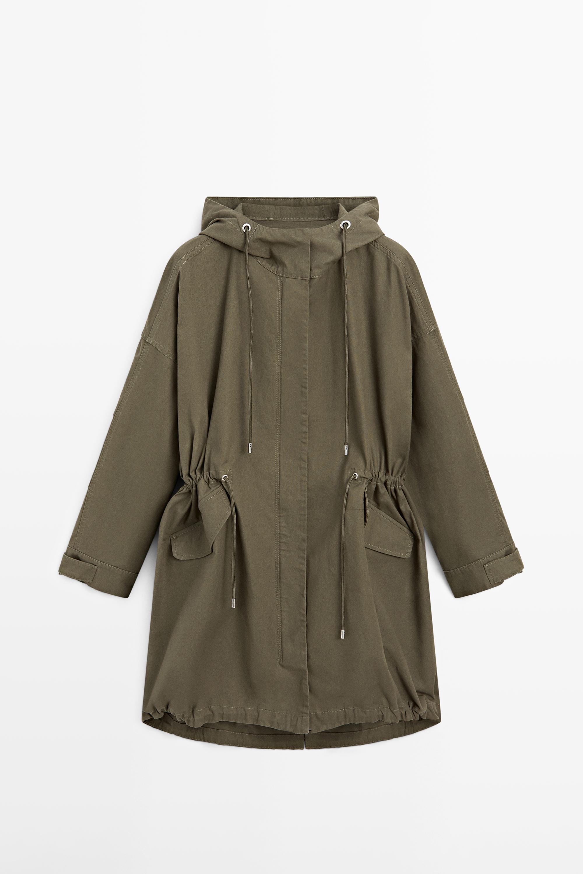 Long cotton parka — GREEN