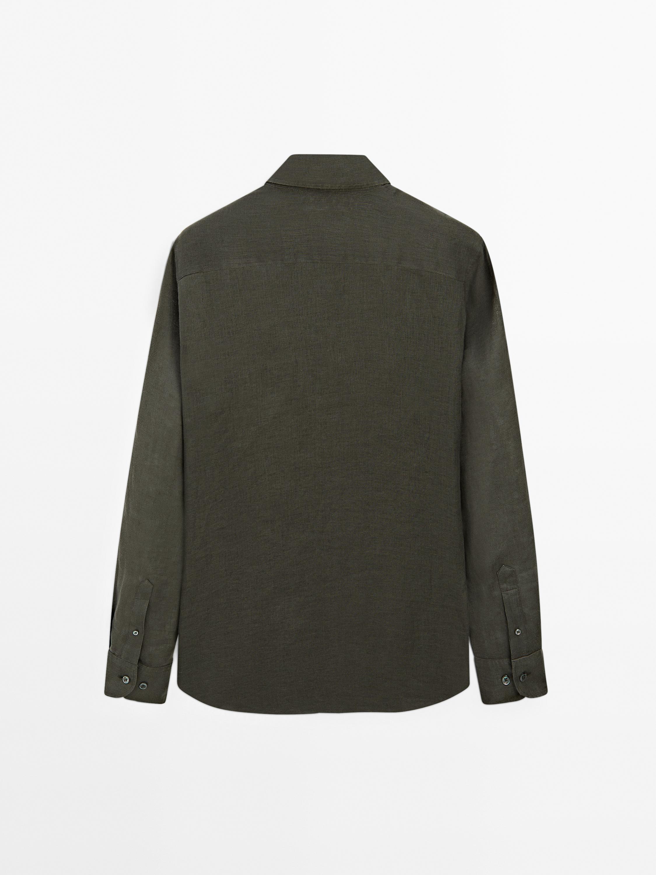 100% linen regular fit shirt