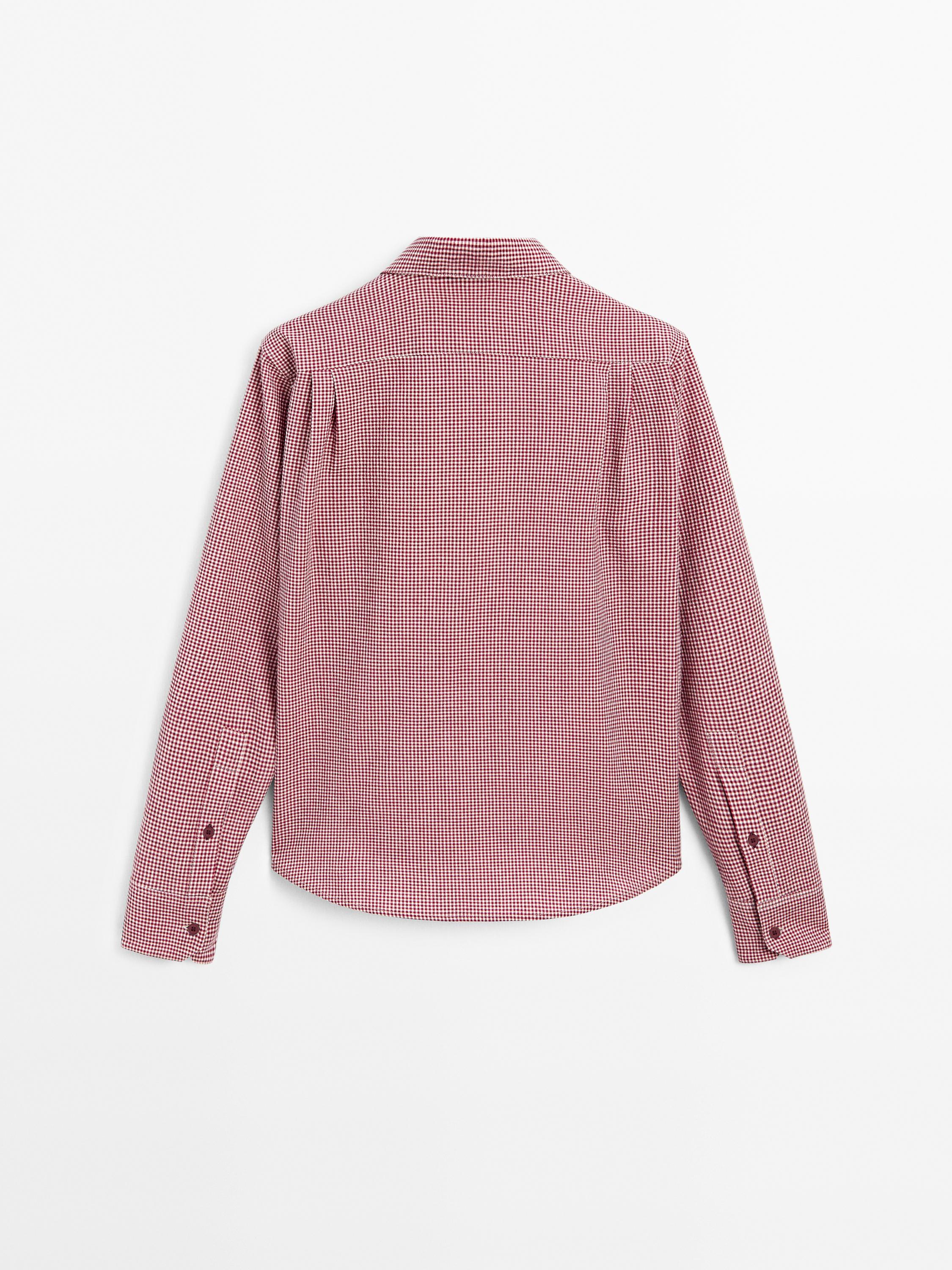 Cotton blend check shirt