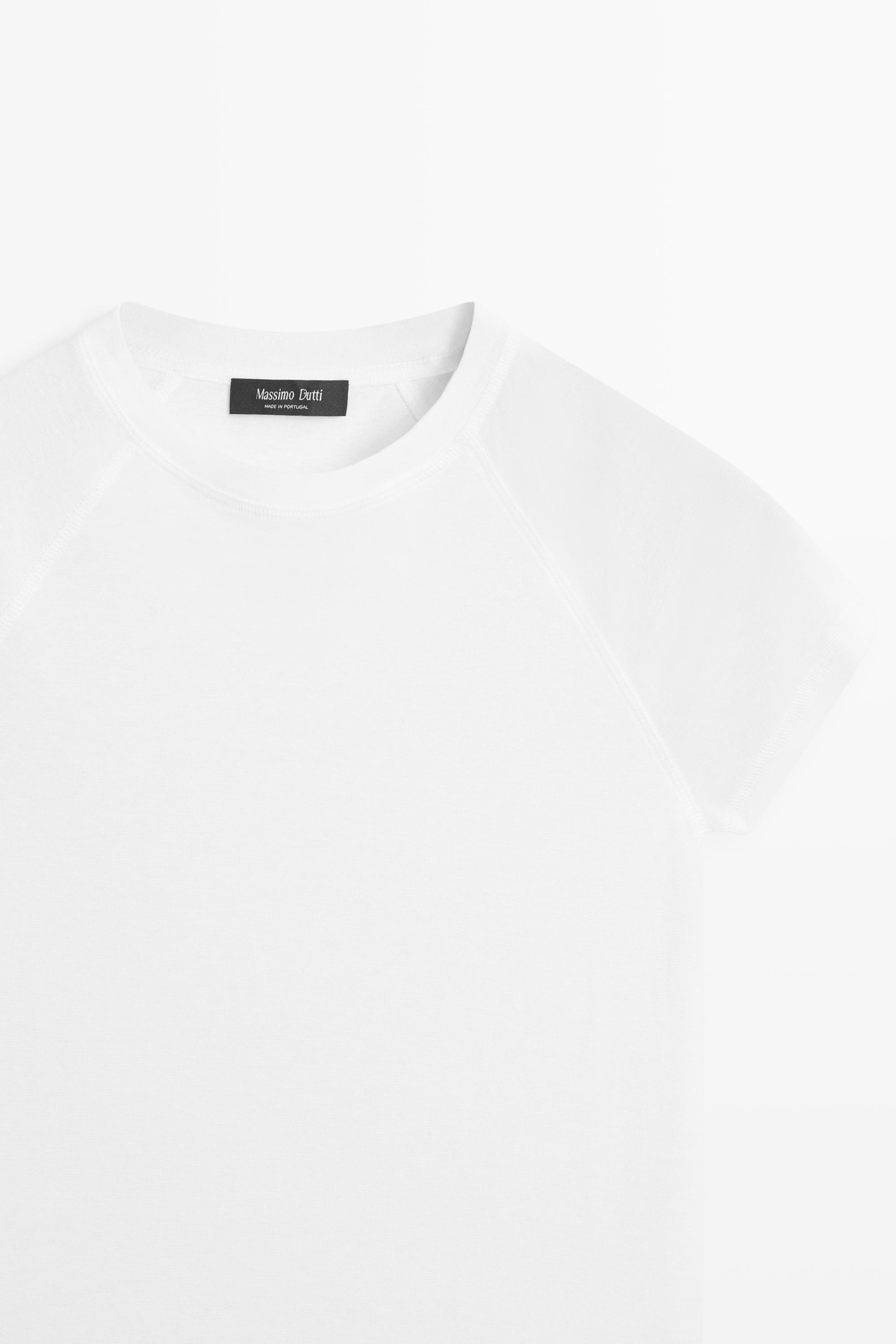 Short Sleeve Raglan T-Shirt — WHITE