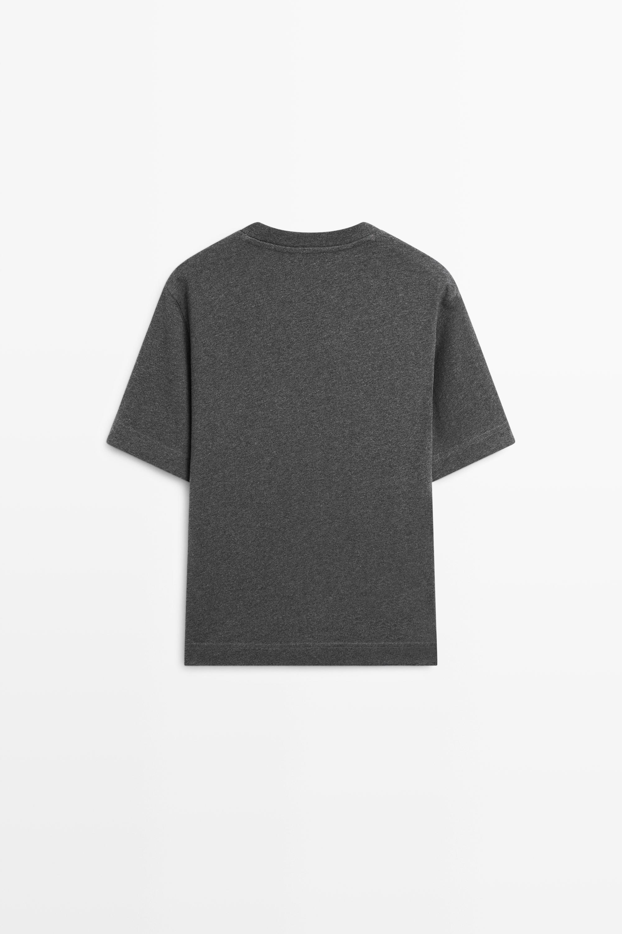 Short sleeve T-shirt with pocket detail — MEDIUM GREY