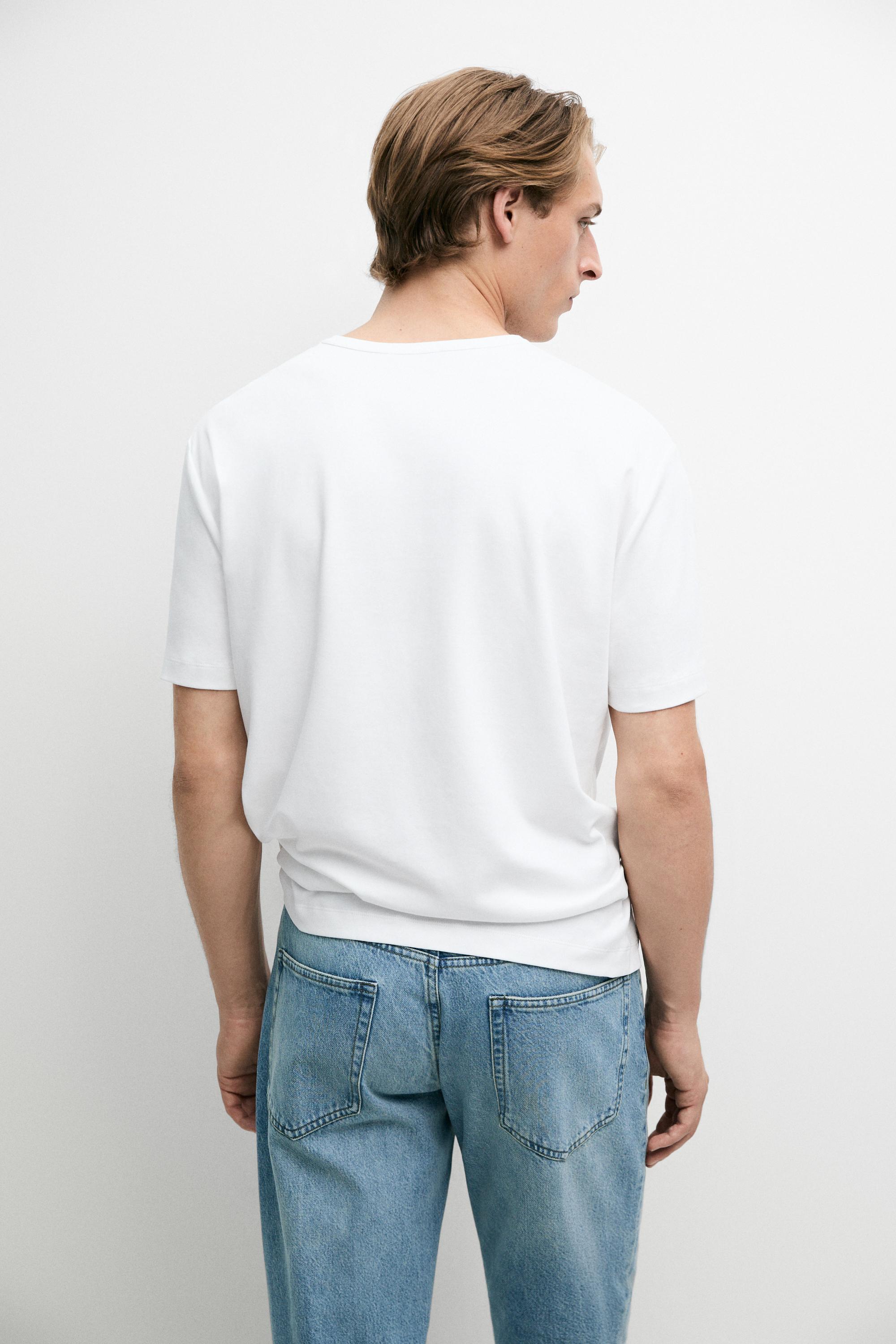 100% Cotton Short-Sleeve T-Shirt — WHITE