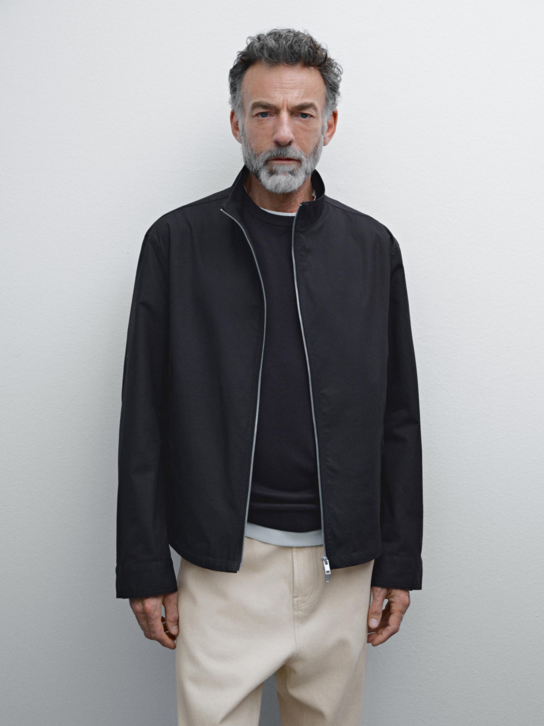 100% cotton zip-up jacket